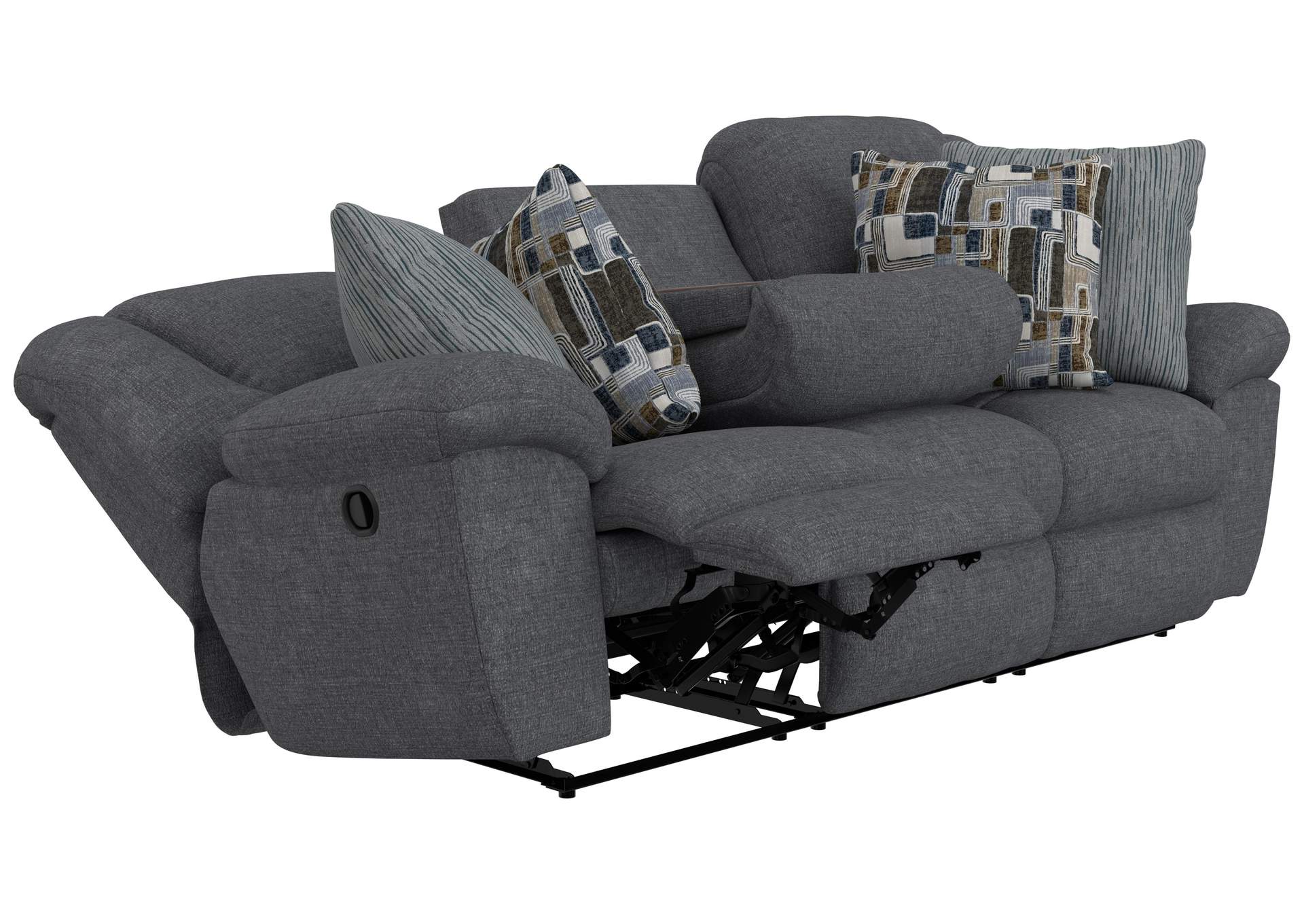 Trifecta Sofa with 3 Recliners and Drop Down Table image 9