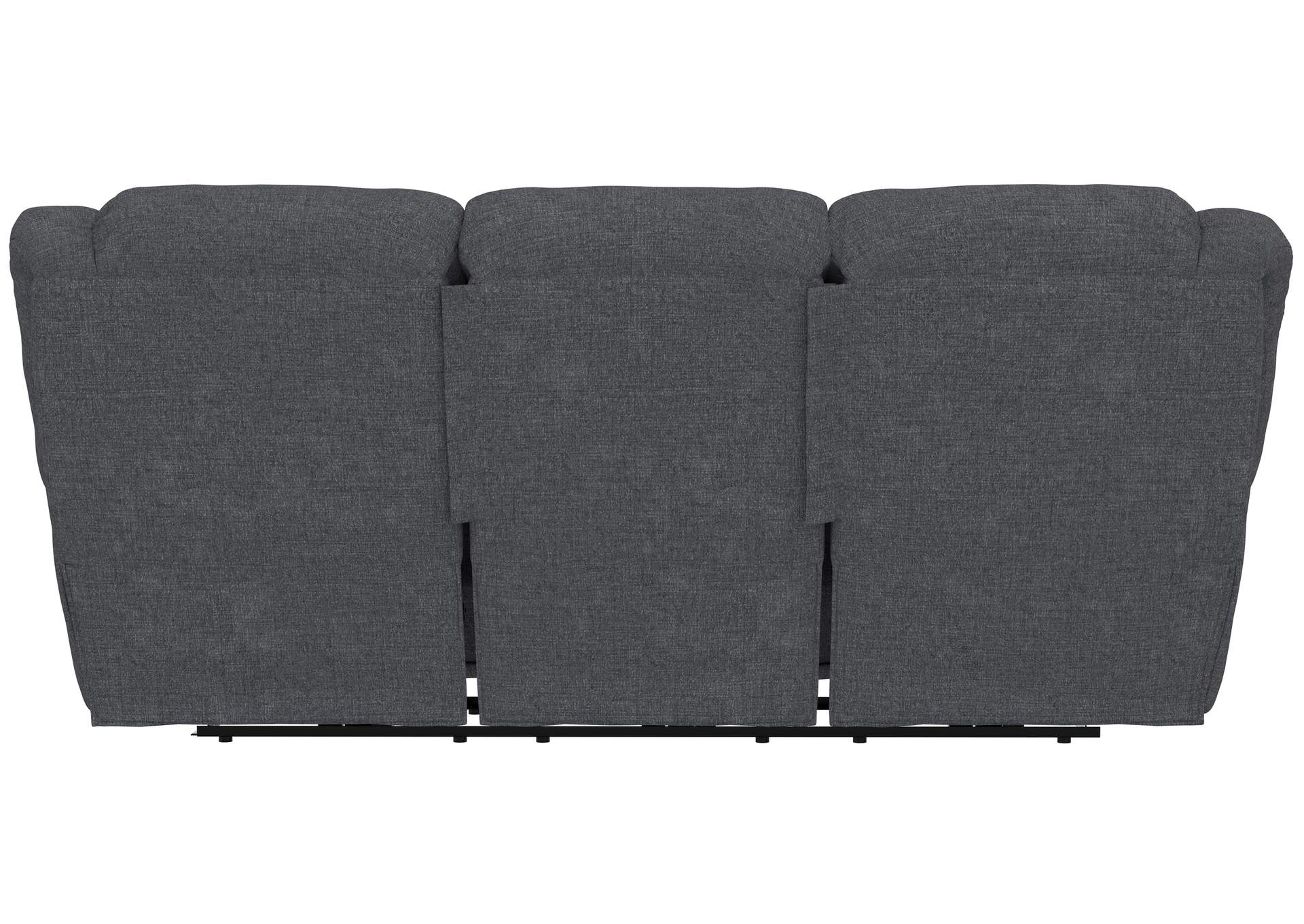 Trifecta Sofa with 3 Recliners and Drop Down Table image 11