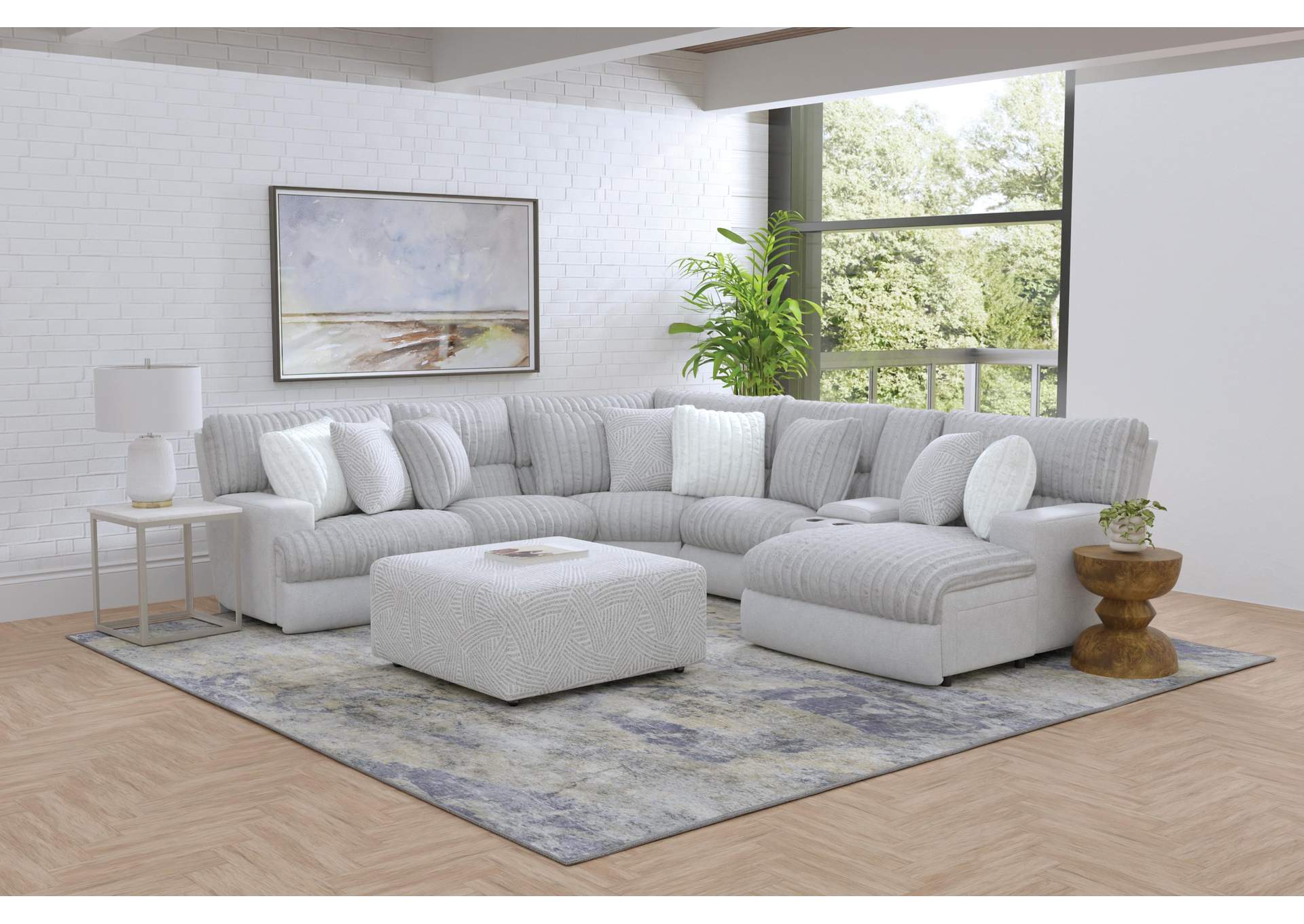 Abraxas Castered Cocktail Ottoman image 1