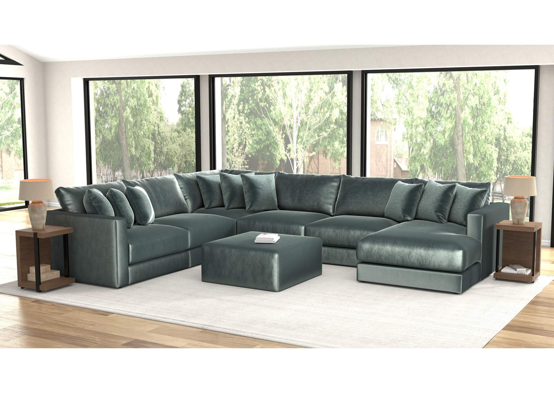 Remington Cocktail Ottoman image 1