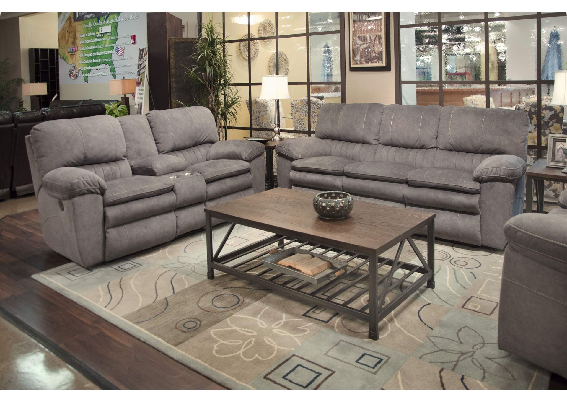 Reyes Power Lay Flat Reclining Sofa