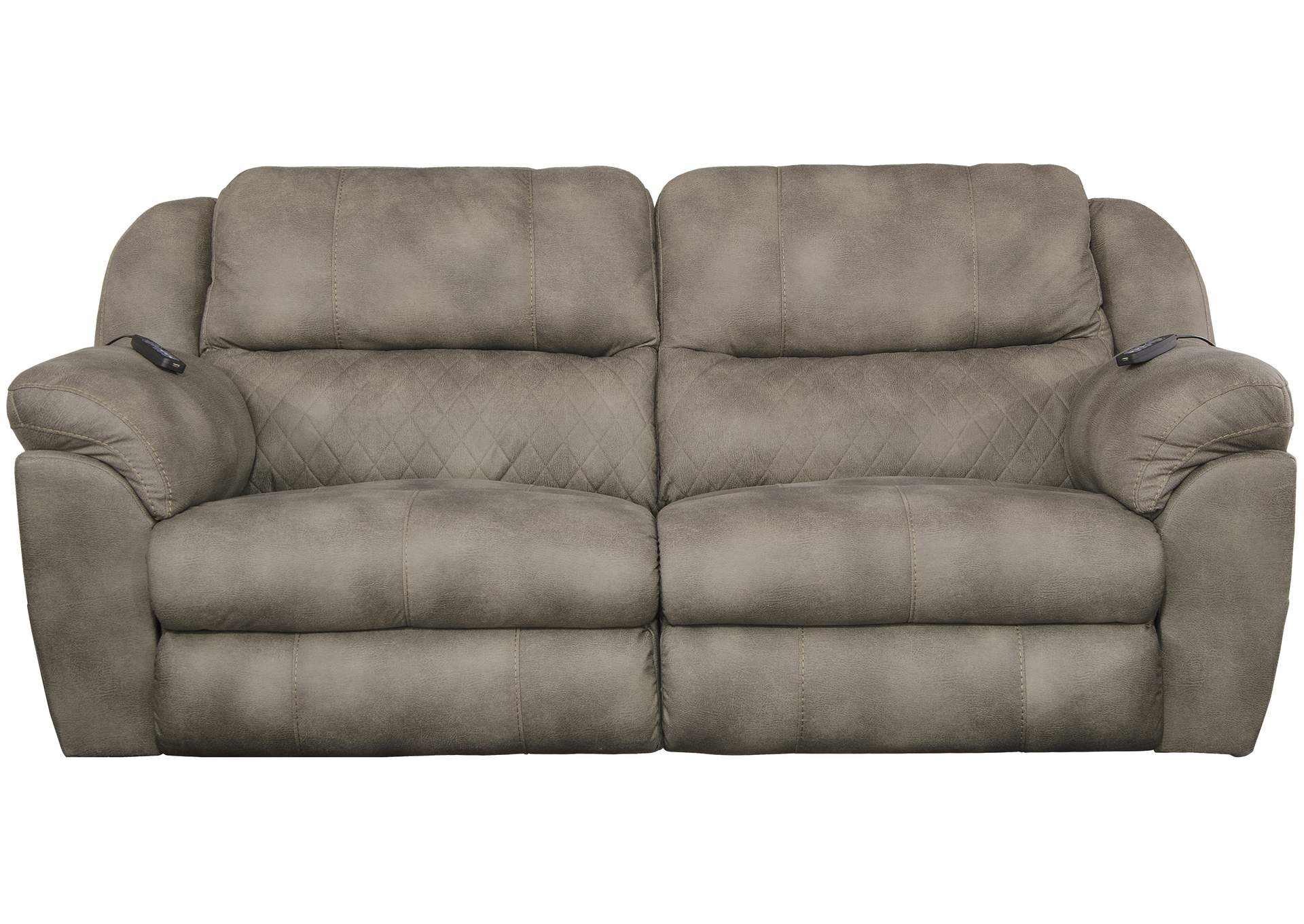 Flynn Power Head with Lumbar Power Lay Flat Recliner Sofa with Dual Heat & Massage image 3