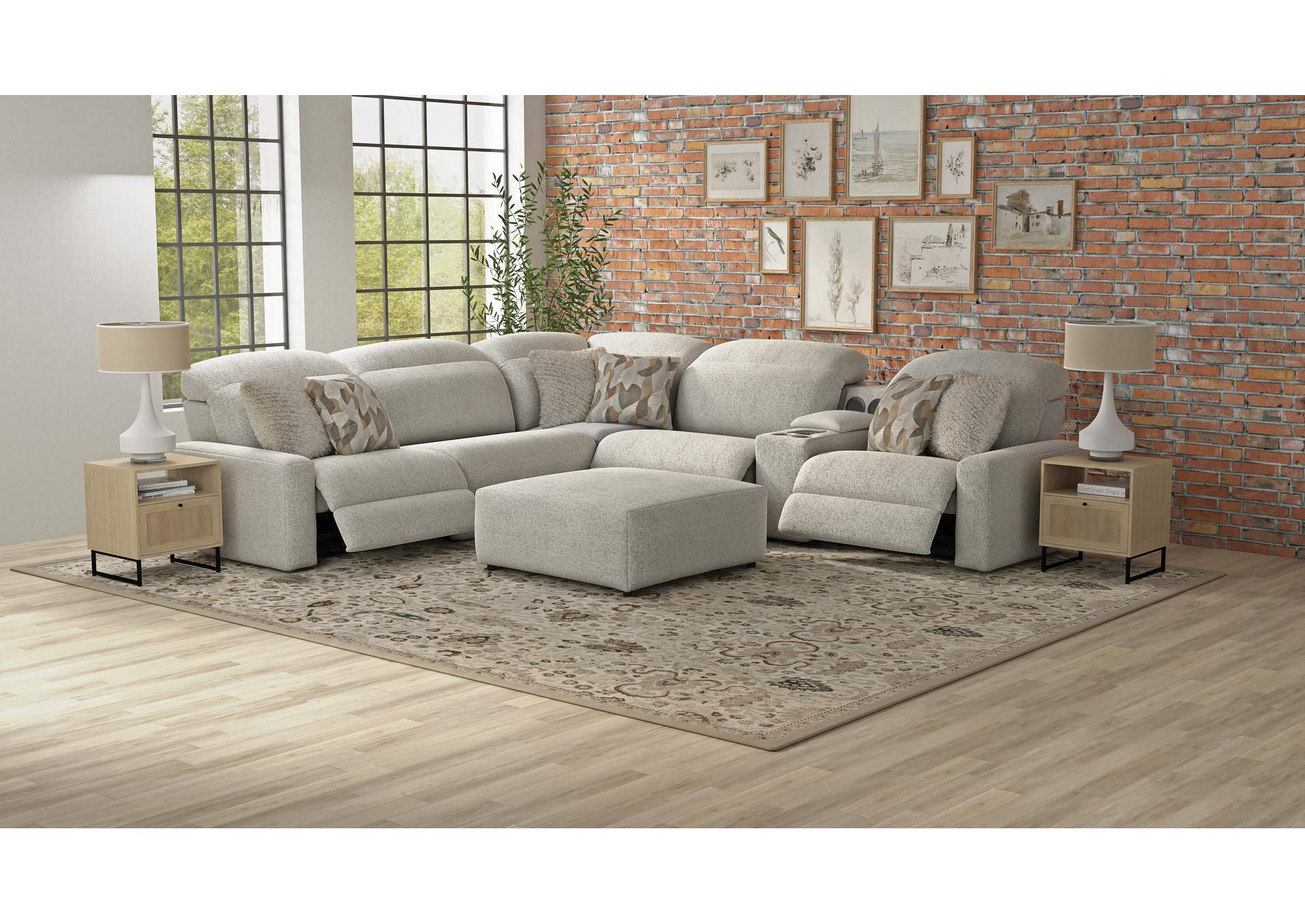 Terrence Castered Cocktail Ottoman image 1