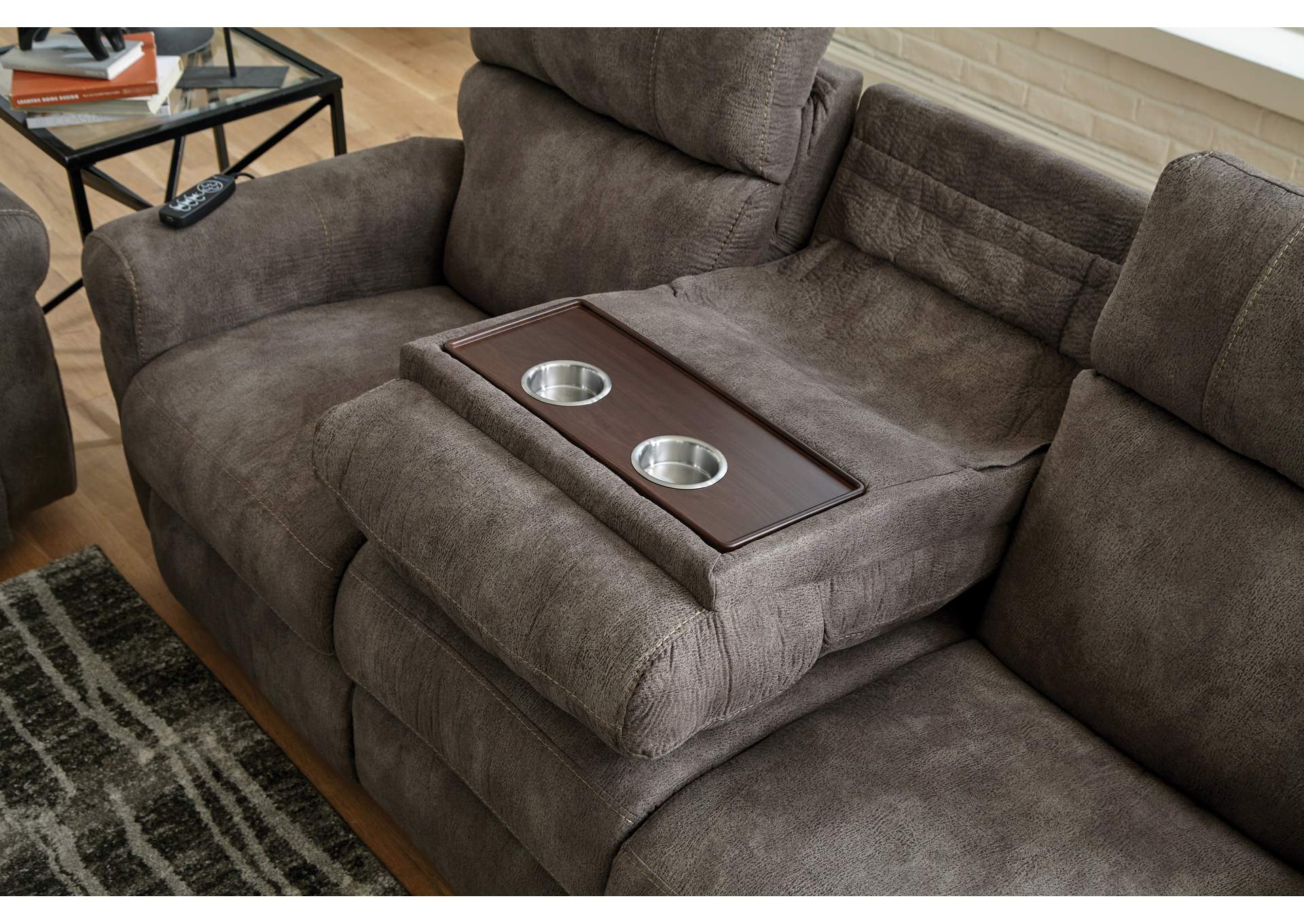 Tranquility Power Headrest Power Layflat Recliner Sofa with Ddt, Cr3 Heat, Massage, Lumbar image 8