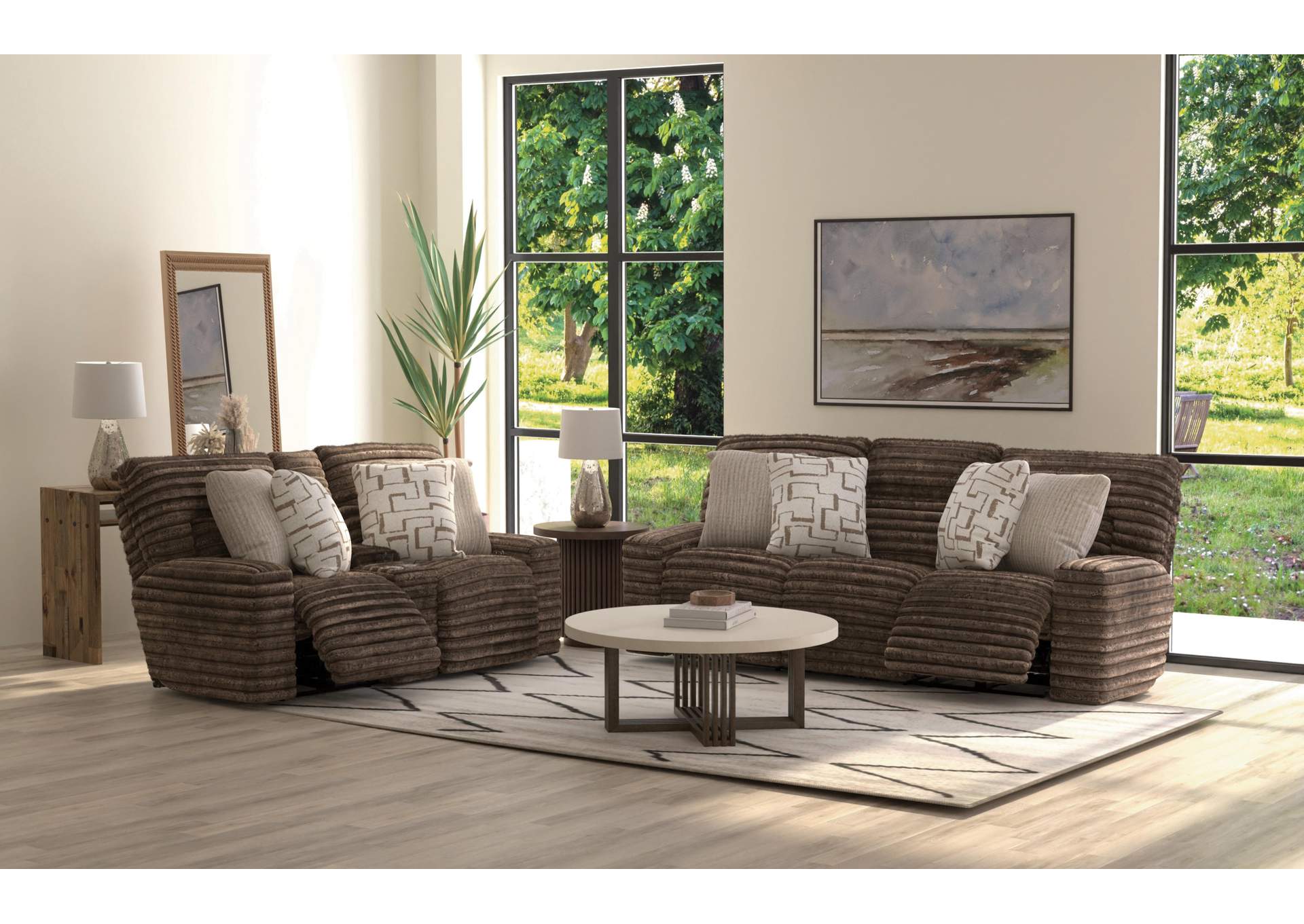 Lynx Power Reclining Console Loveseat with ZERO GRAVITY image 1