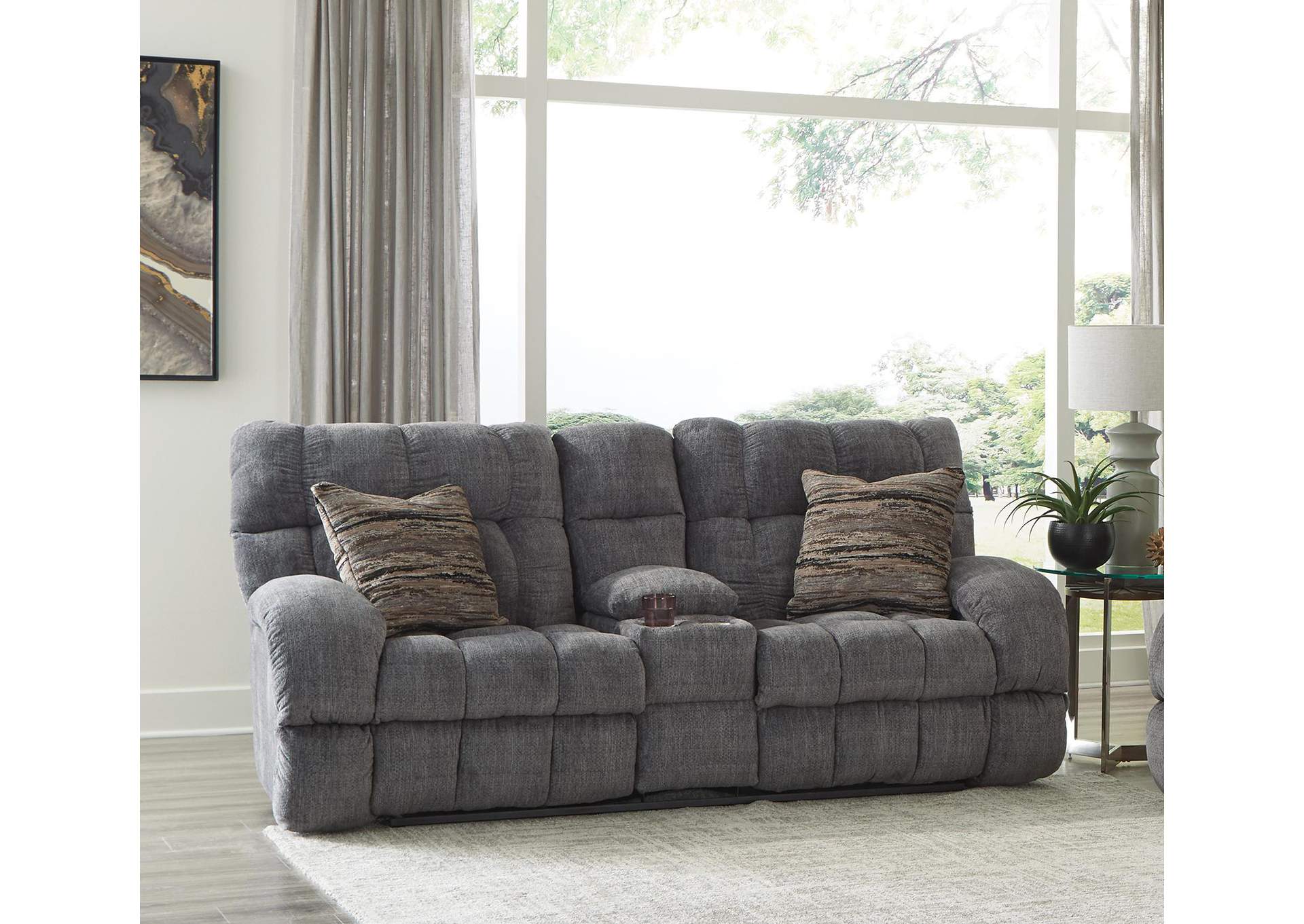 Ashland Lay Flat Recliner Console Loveseat image 9