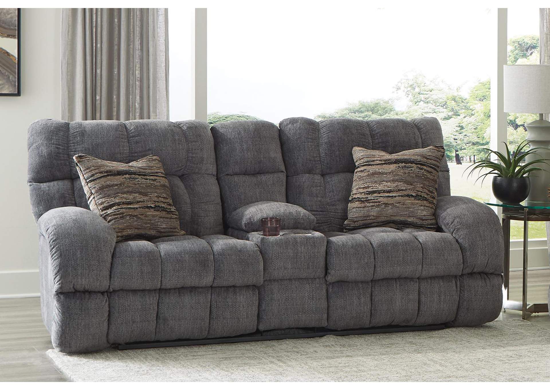 Ashland Lay Flat Recliner Console Loveseat image 7