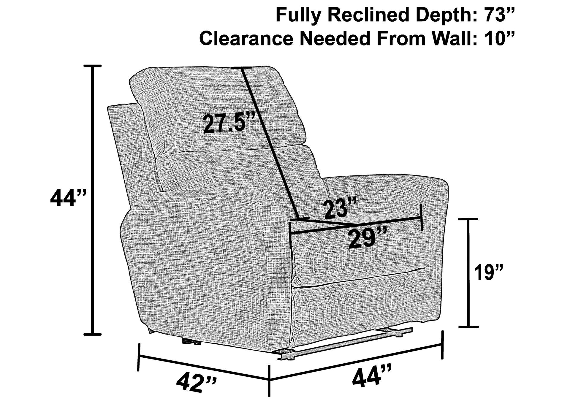 Justine Lay Flat Extra Wide Recliner image 5