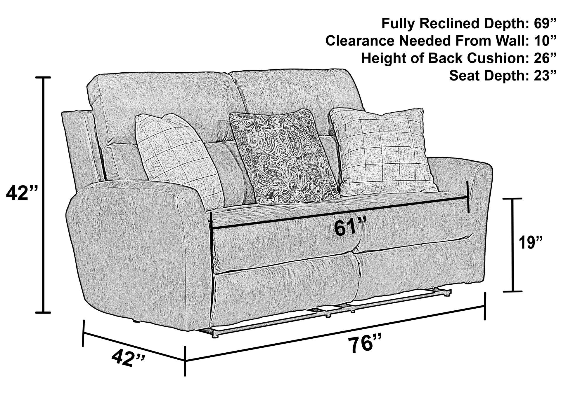 Justine Lay Flat Reclining Loveseat image 5