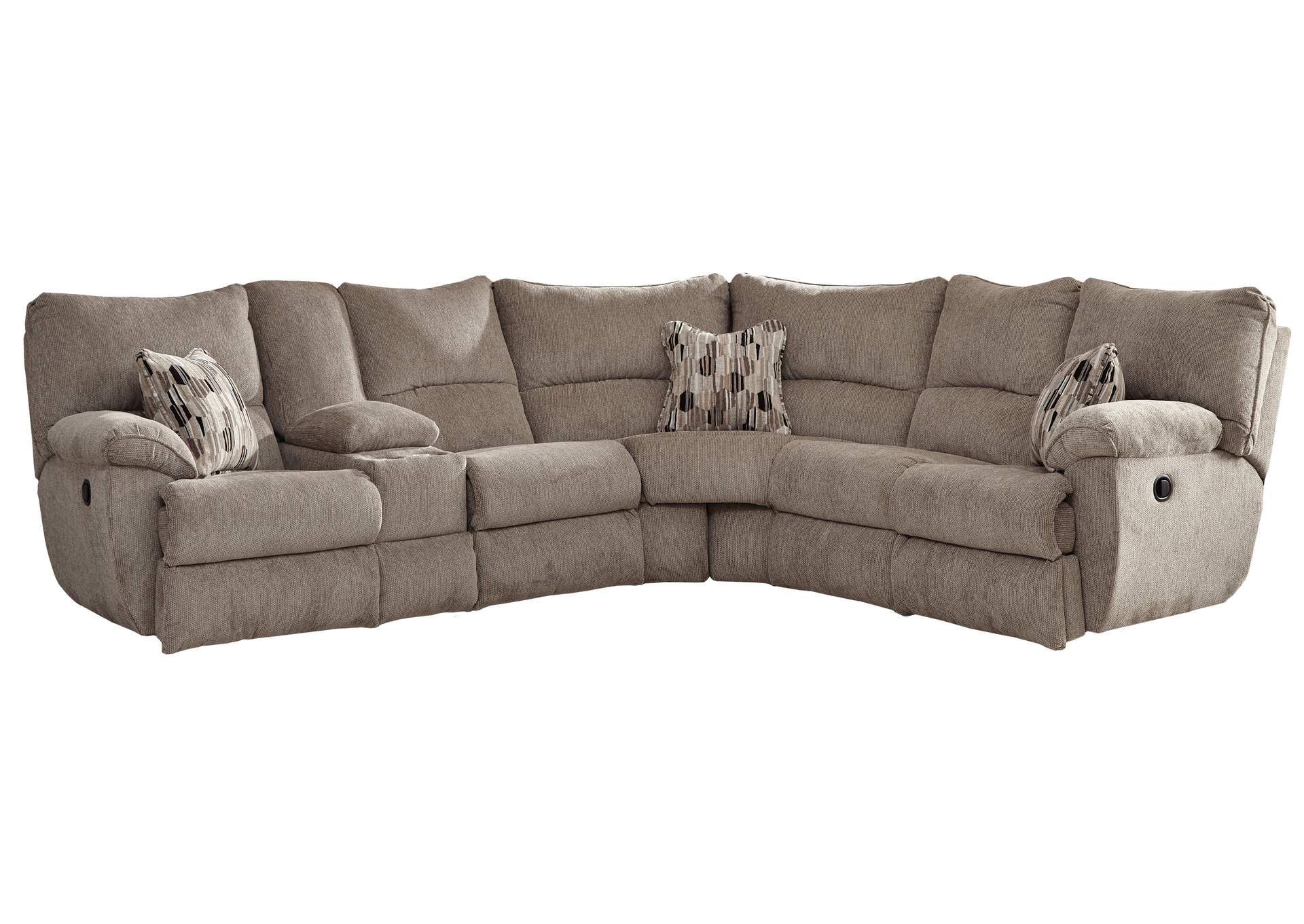 Ibex Pewter & Gladiator Pewter Lay Flat Reclining RSF image 1