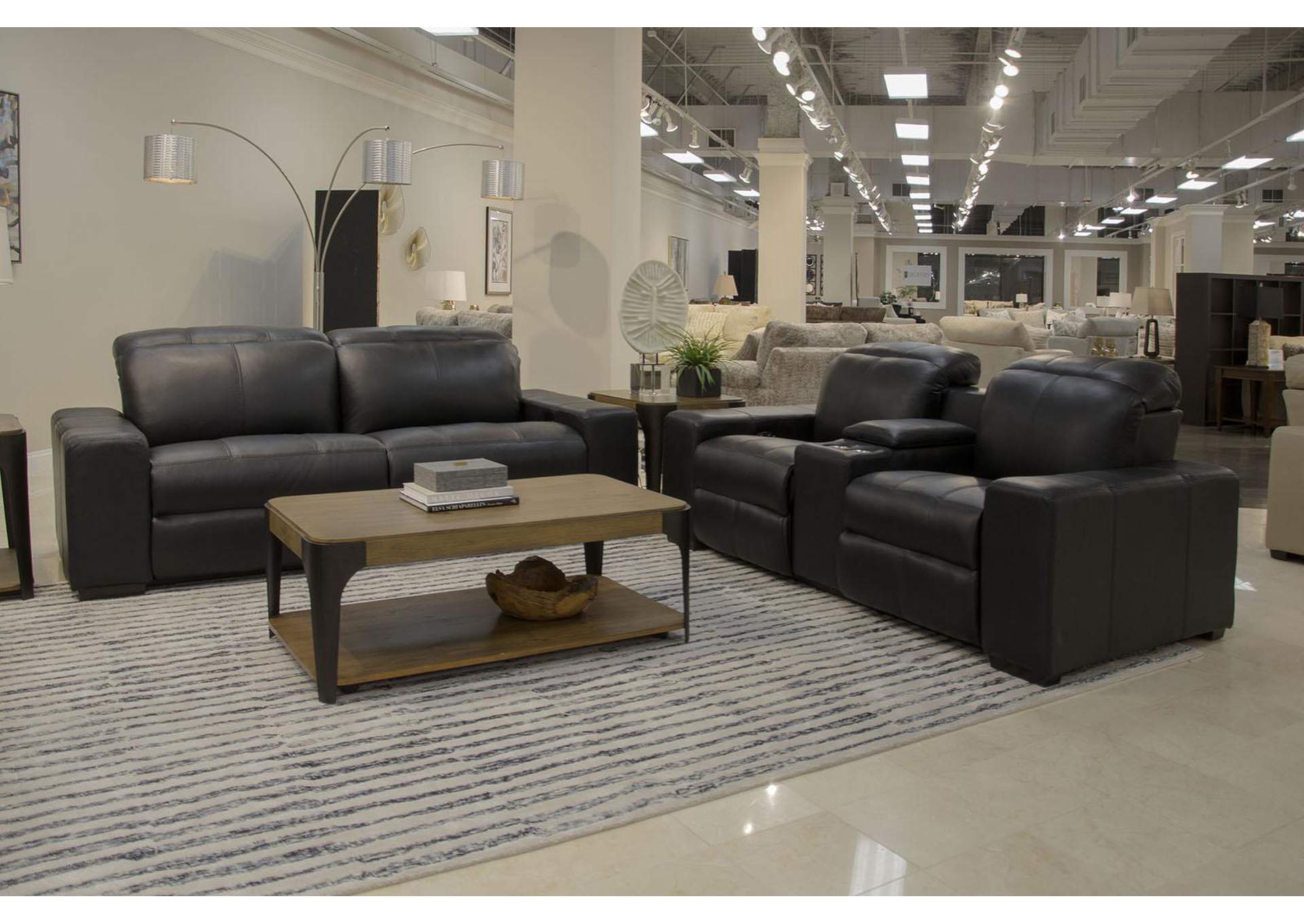 Ferrara Power Adjustable Headrest Power Reclining Console Loveseat with USB - USB - C and Power ZERO GRAVITY image 1