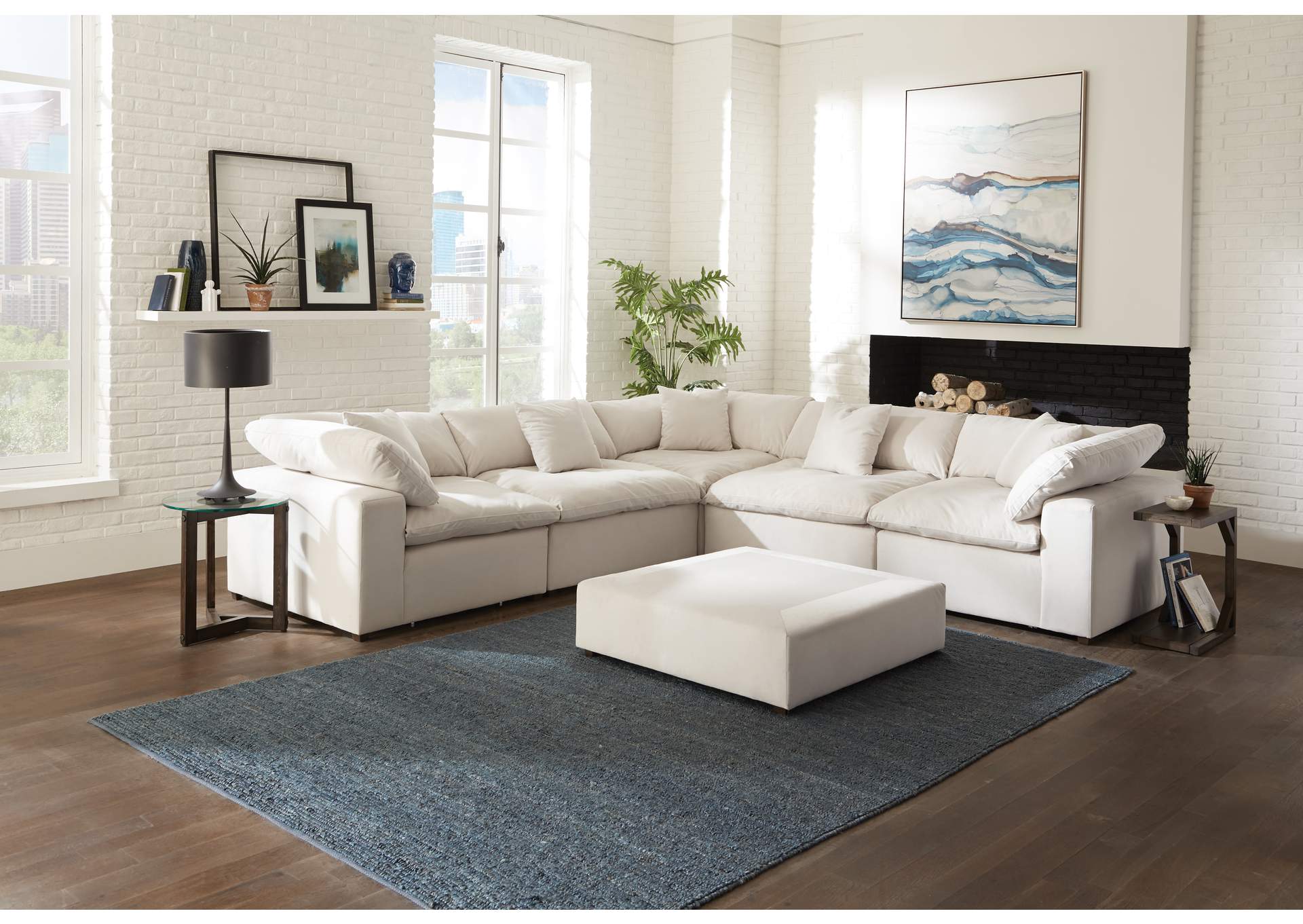 Posh Modular Sectional Cocktail Ottoman