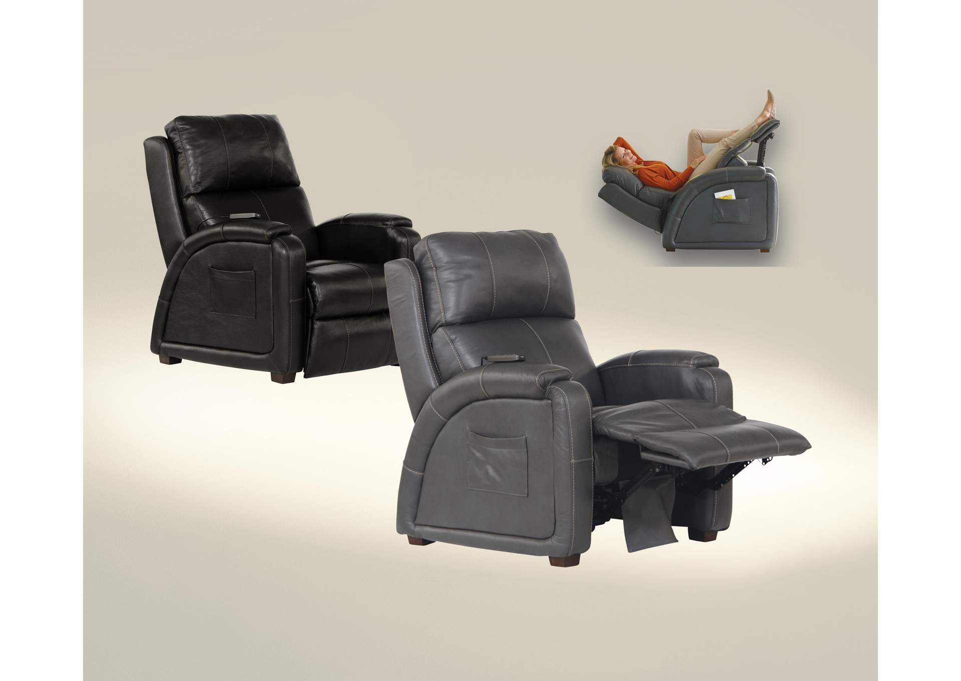 Reliever Power Headrest Power Layflat Recliner with CR3 Massage - ZERO GRAVITY image 1
