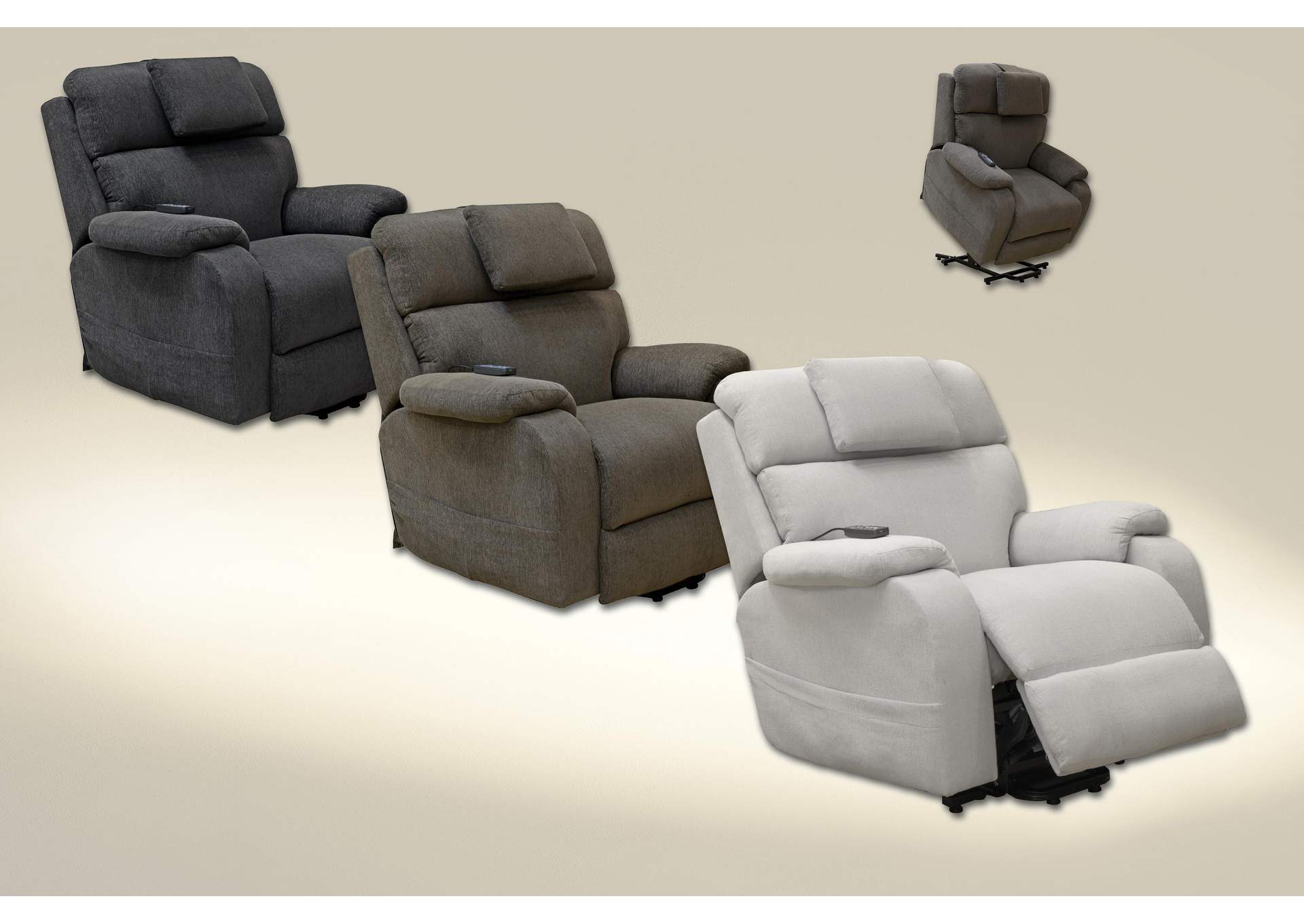 Snoozer Power Lift Power Headrest Lay Flat Recliner with CR3 Heat and Massageage - ZERO GRAVITY image 1