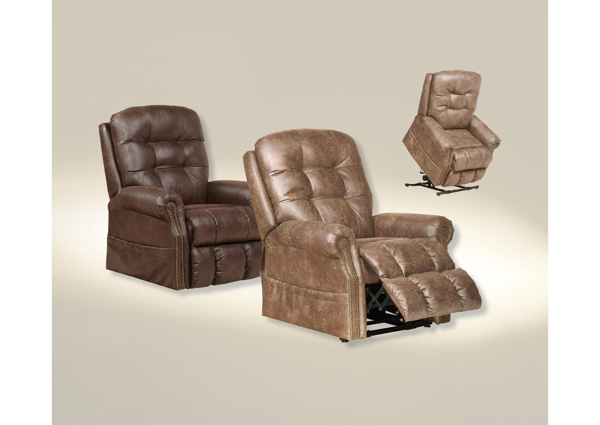 Ramsey Power Lift Lay Flat Recliner with Heat and Massage image 1