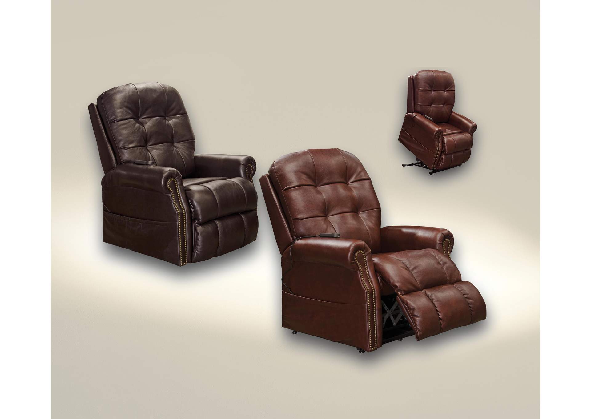 Madison Power Lift Lay Flat Recliner with Heat and Massage (Italian Leather) image 1