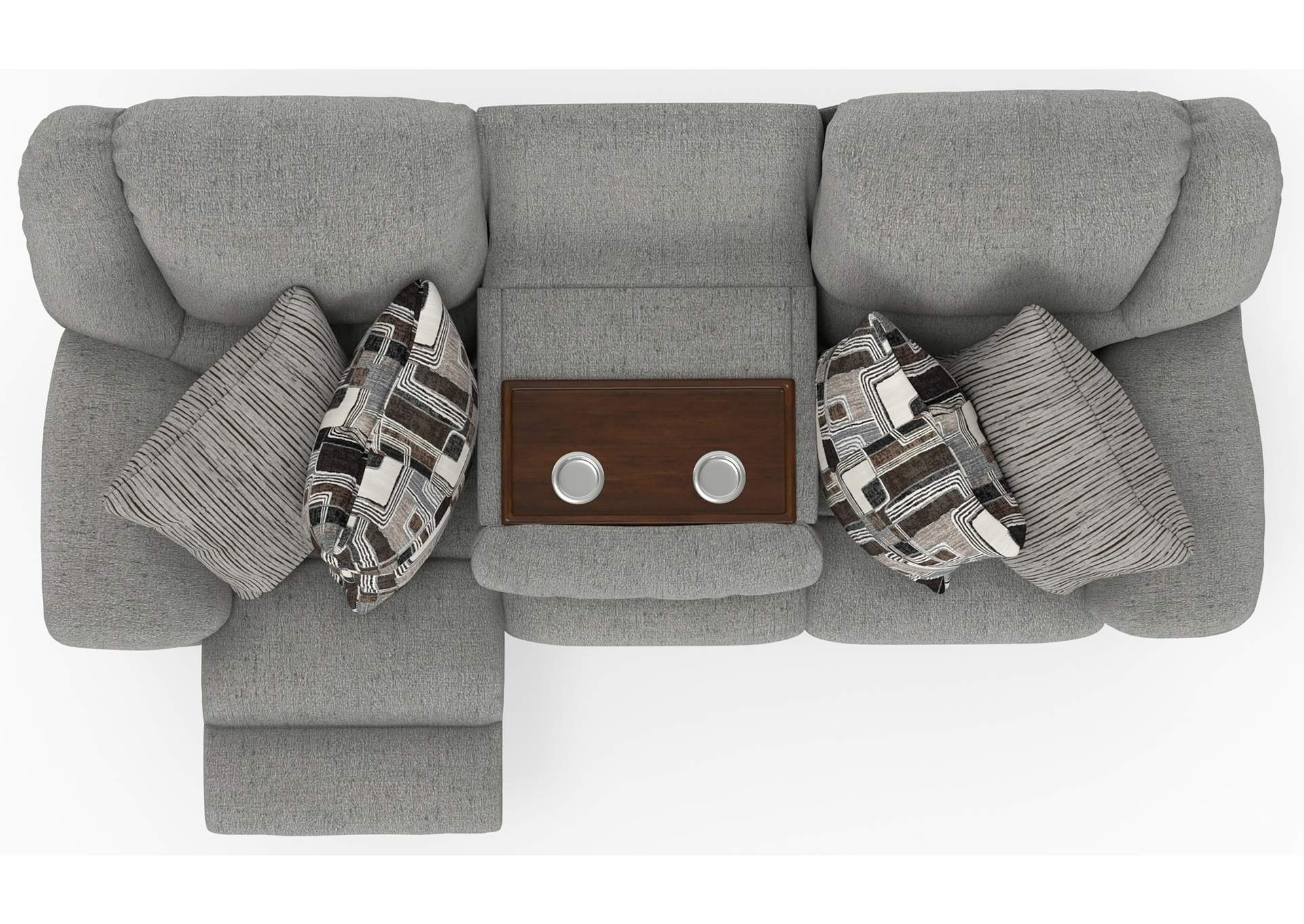 Trifecta Power Sofa with 3 Recliners and Drop Down Table image 13