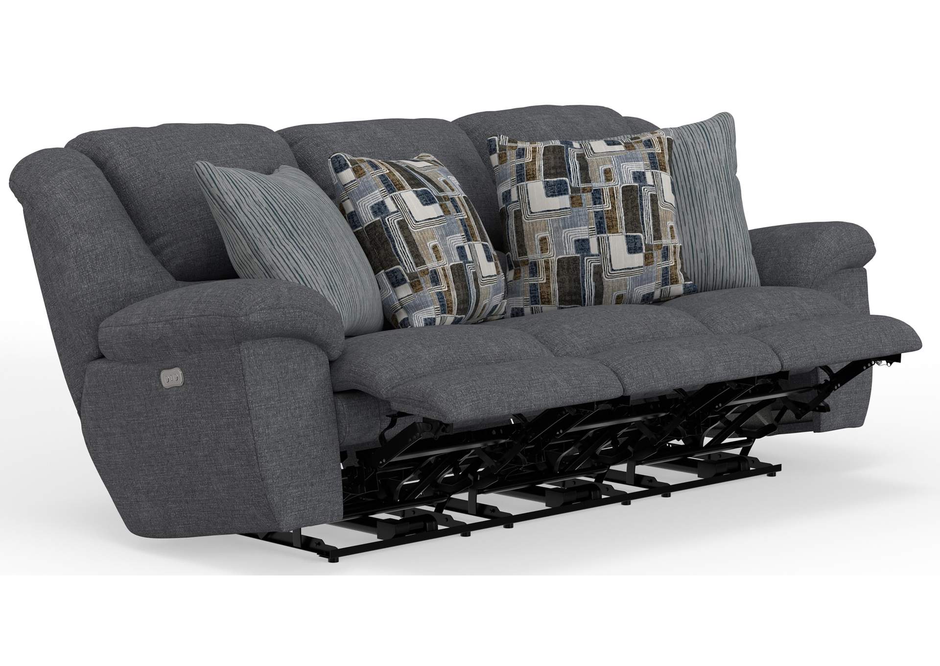 Trifecta Power Sofa with 3 Recliners and Drop Down Table image 3