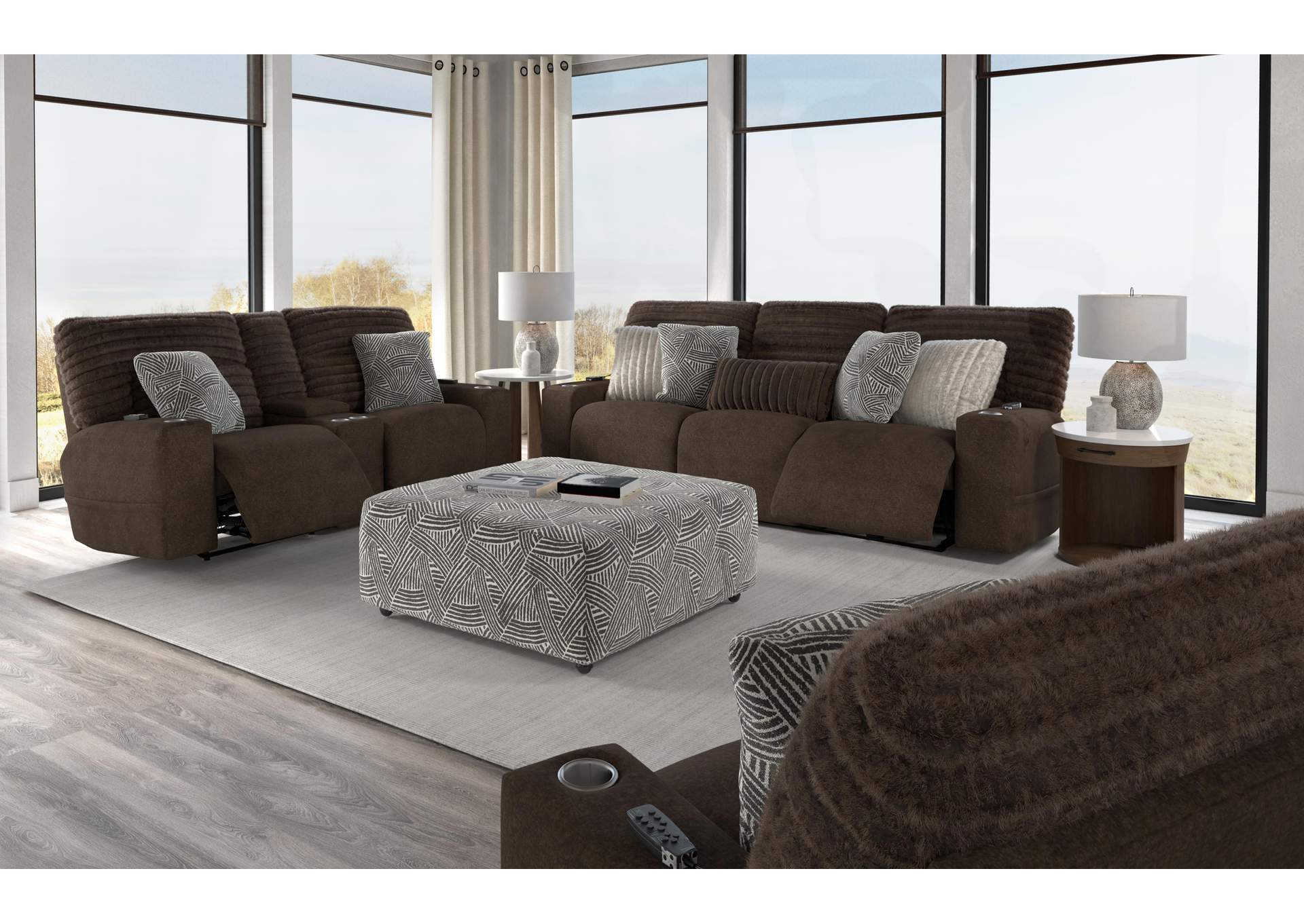 Zen Castered Cocktail Ottoman image 1