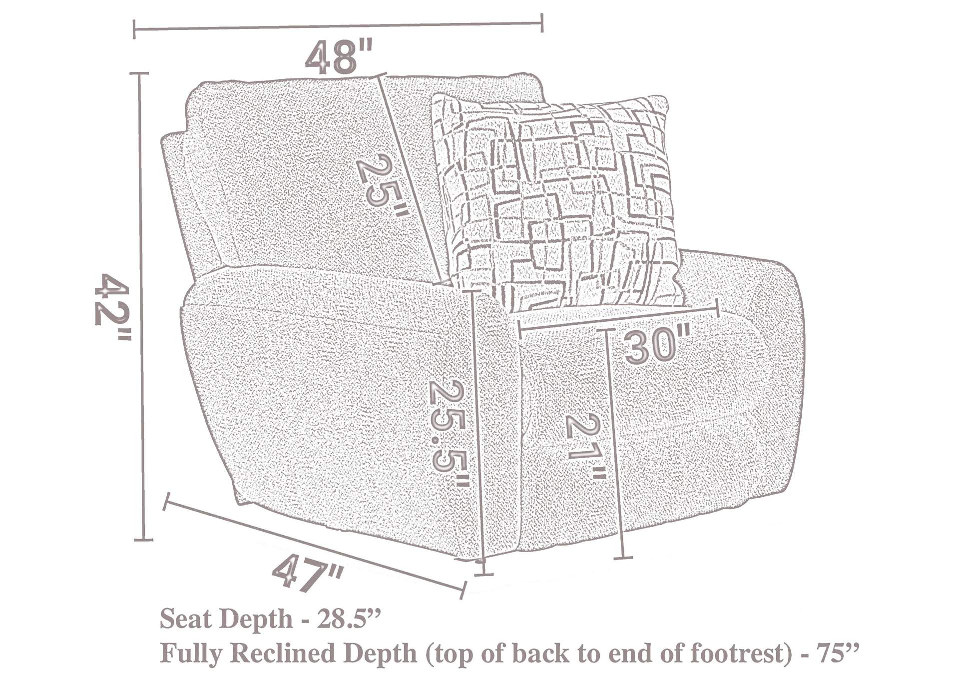 Maxwell Power Deep Seat Lay Flat Recliner image 9