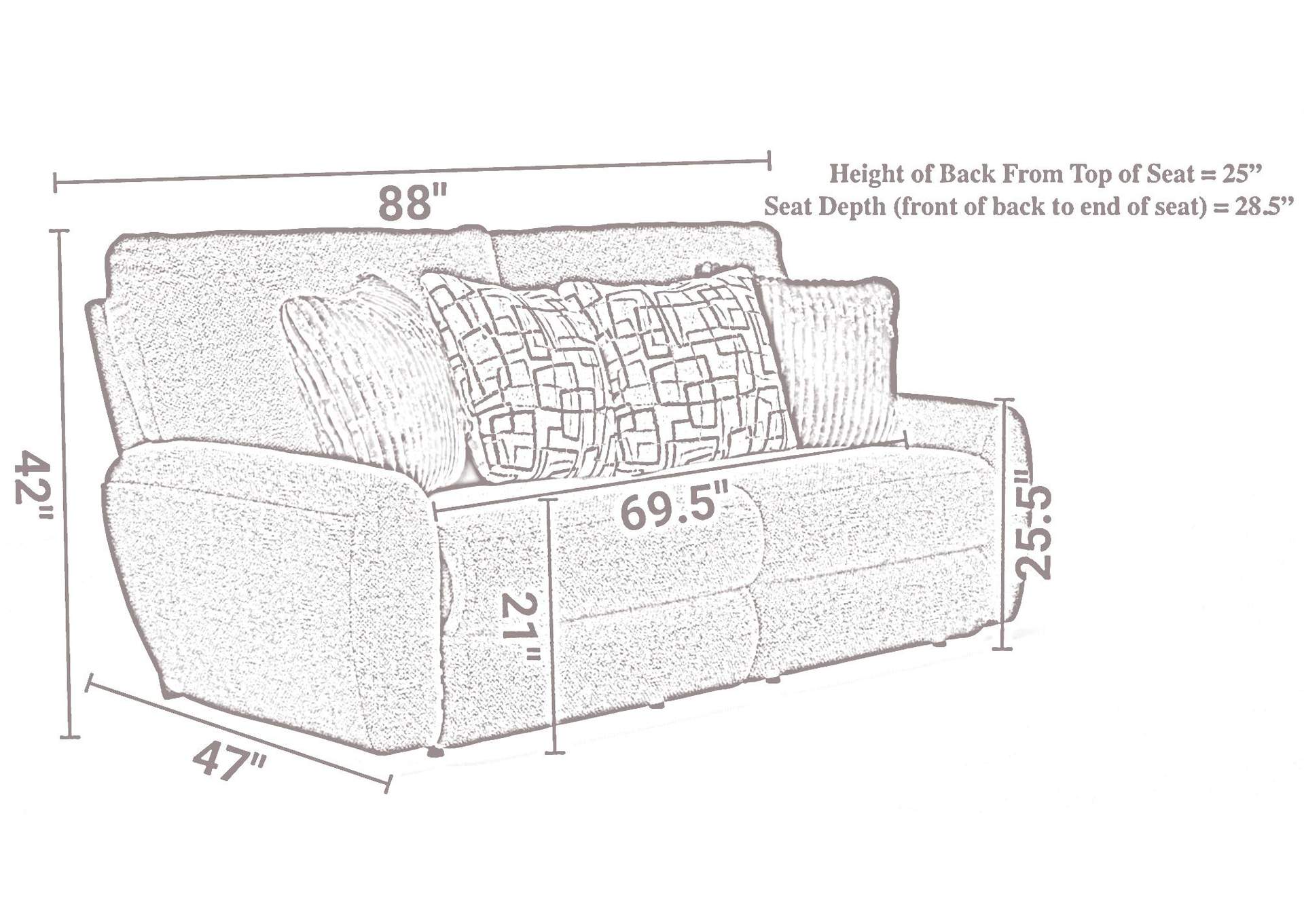 Maxwell Power Deep Seat Reclining Sofa image 11