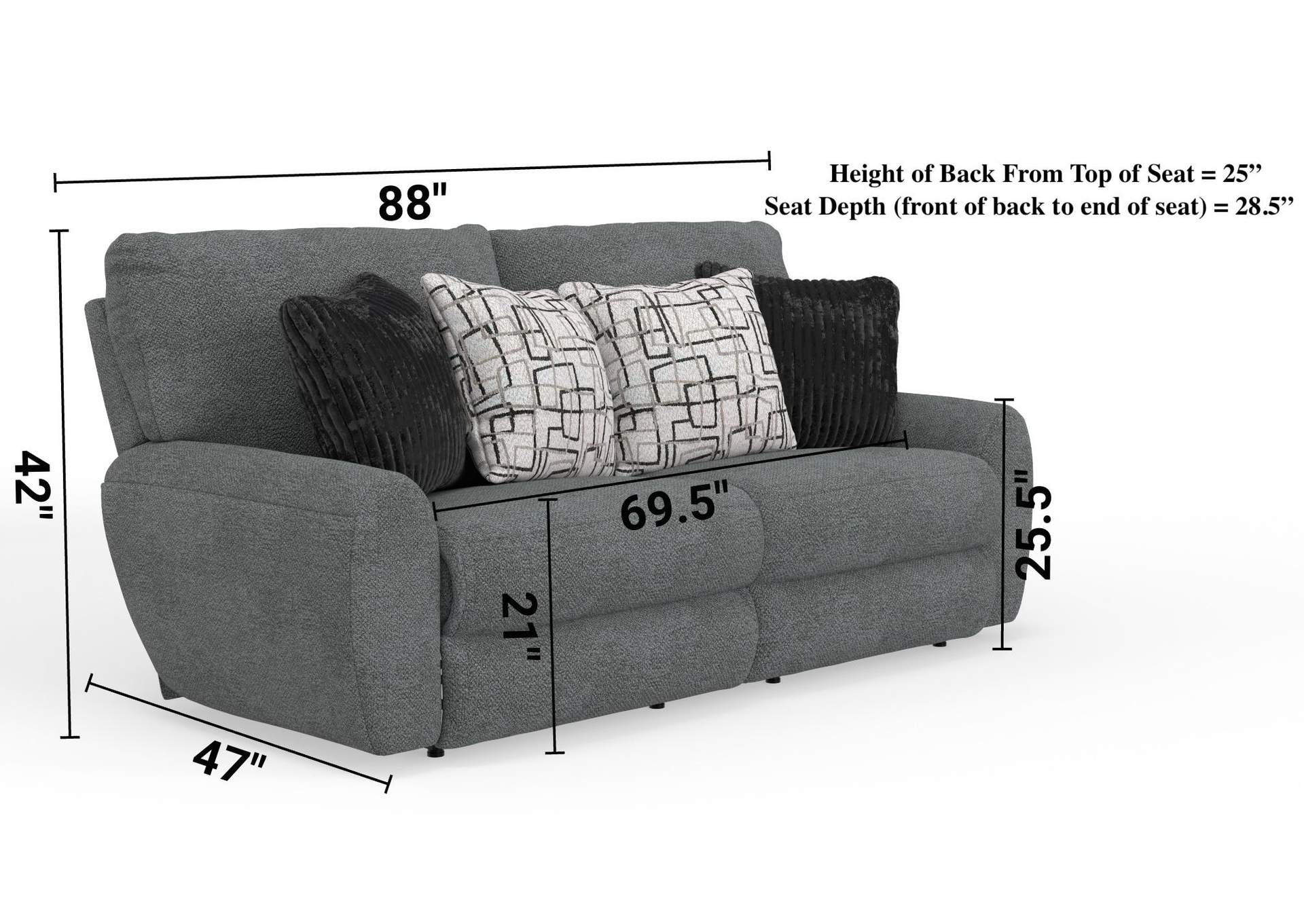 Maxwell Power Deep Seat Reclining Sofa image 9