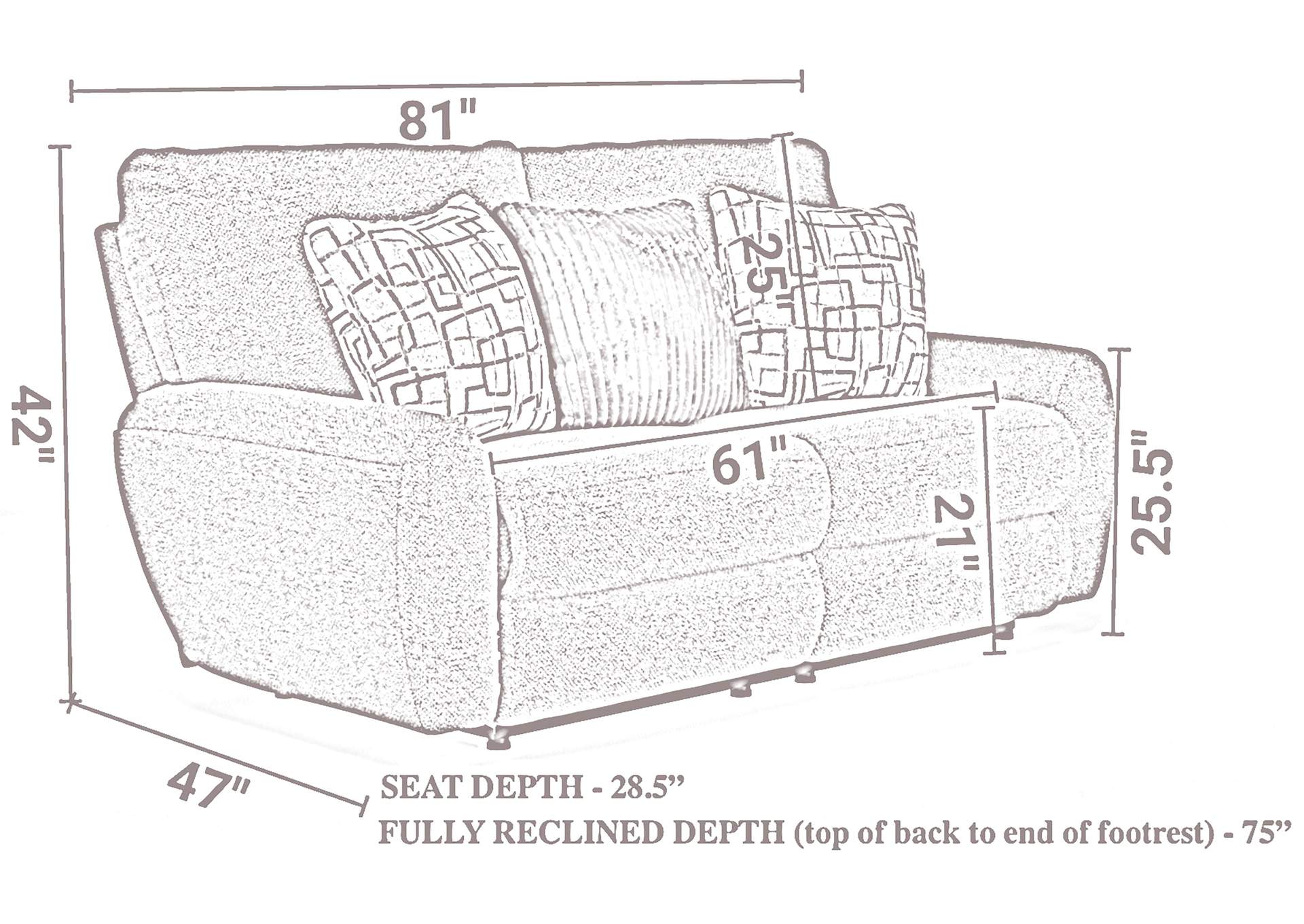 Maxwell Power Deep Seat Reclining Loveseat image 7