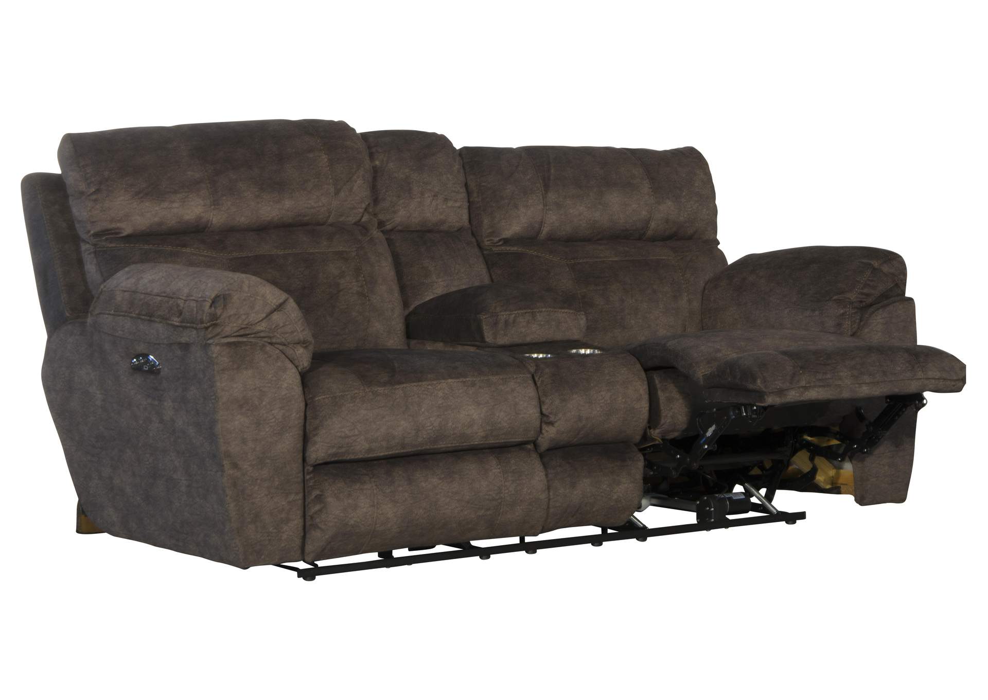 Sedona Power Headrest Lay Flat Reclining Console Loveseat with Storage and Cupholders image 4