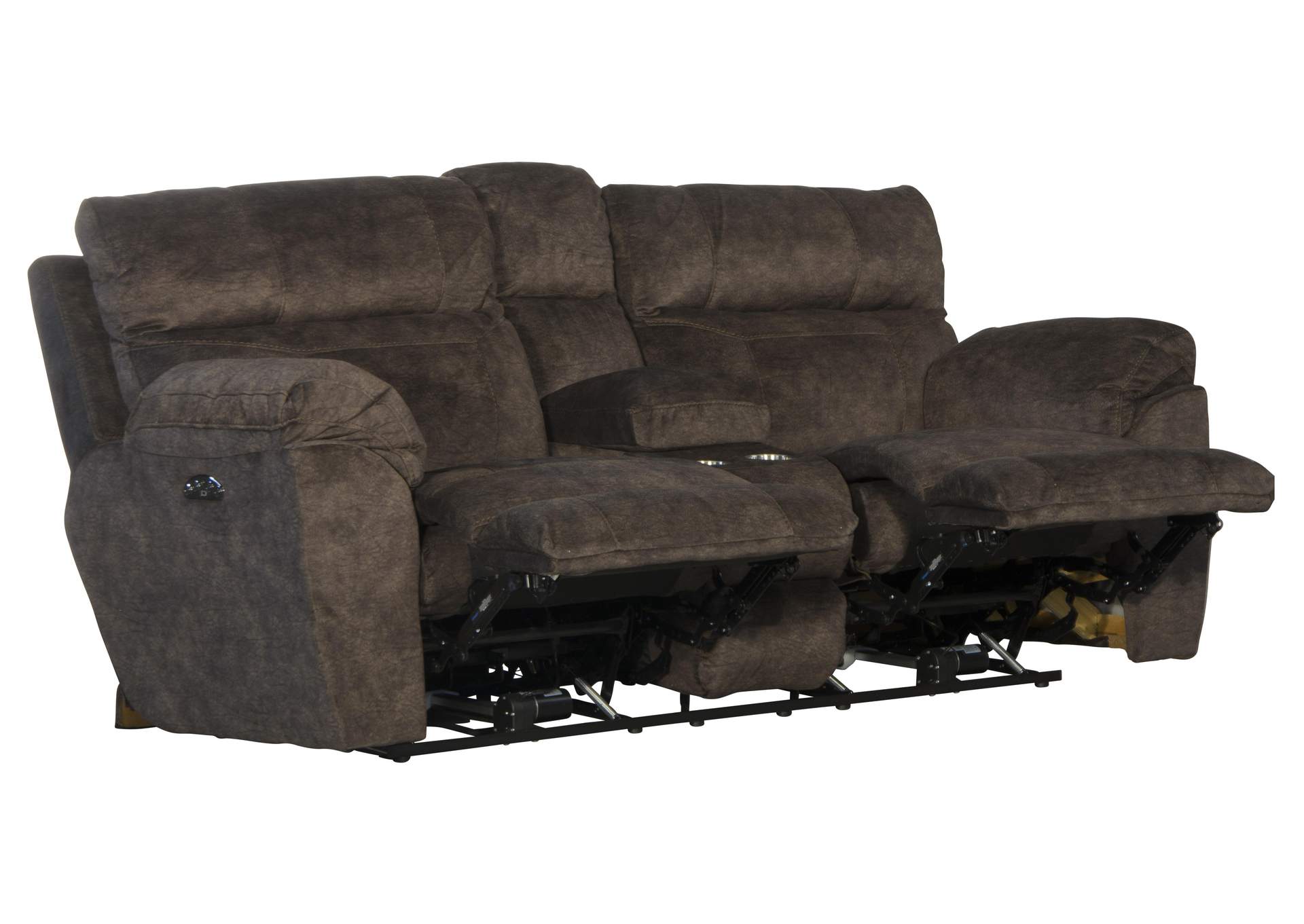 Sedona Power Headrest Lay Flat Reclining Console Loveseat with Storage and Cupholders image 5