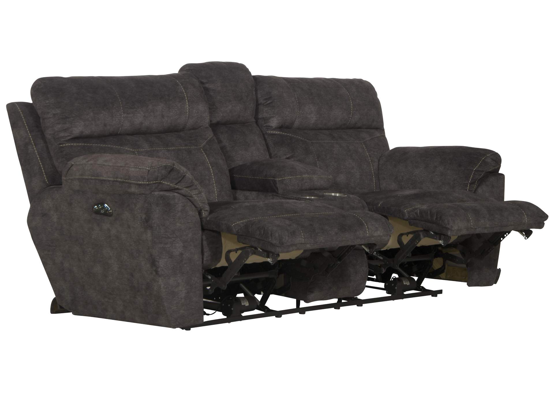 Sedona Power Headrest Lay Flat Reclining Console Loveseat with Storage and Cupholders image 5