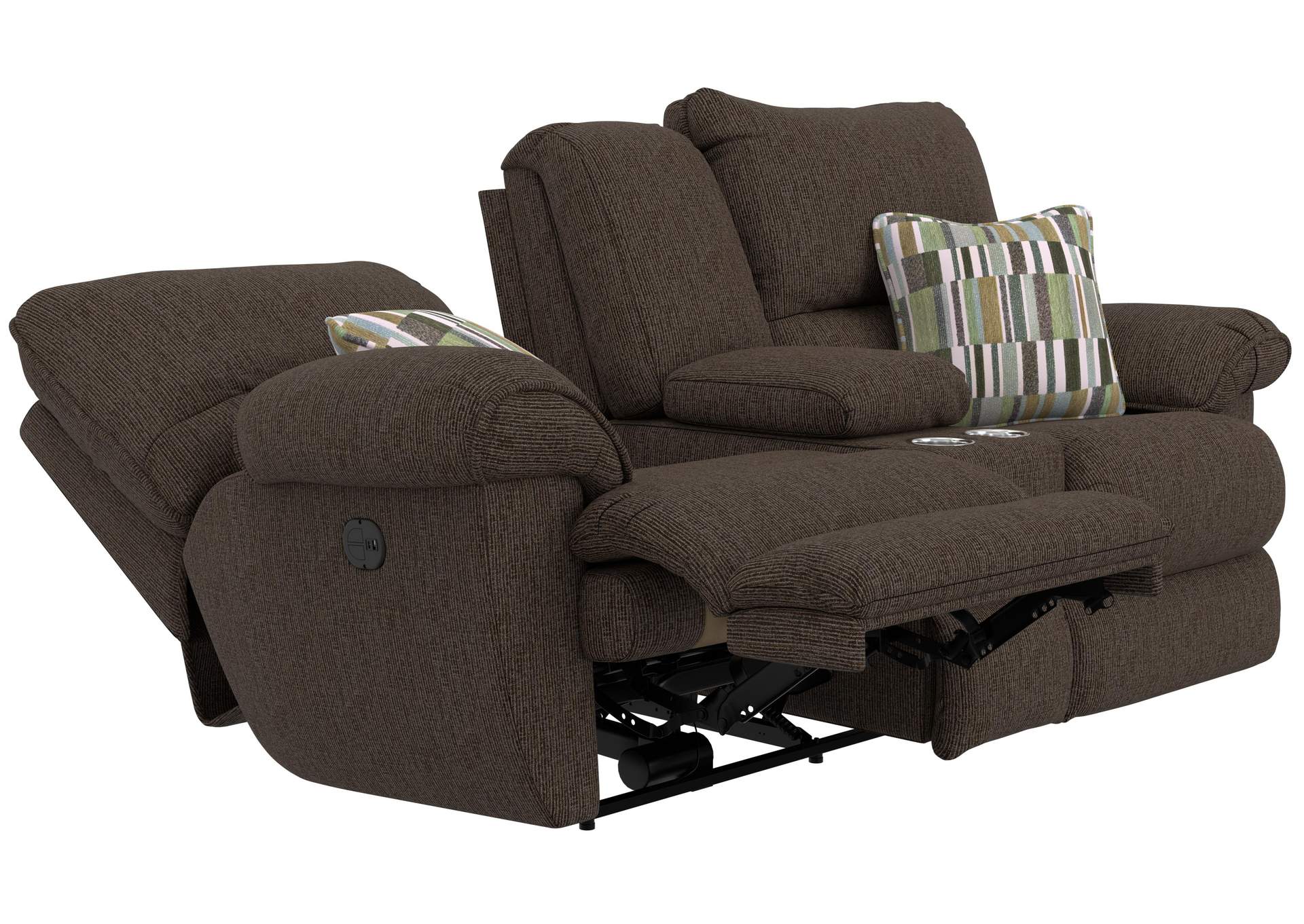 Lenny Power Lay Flat Reclining Console Loveseat image 4