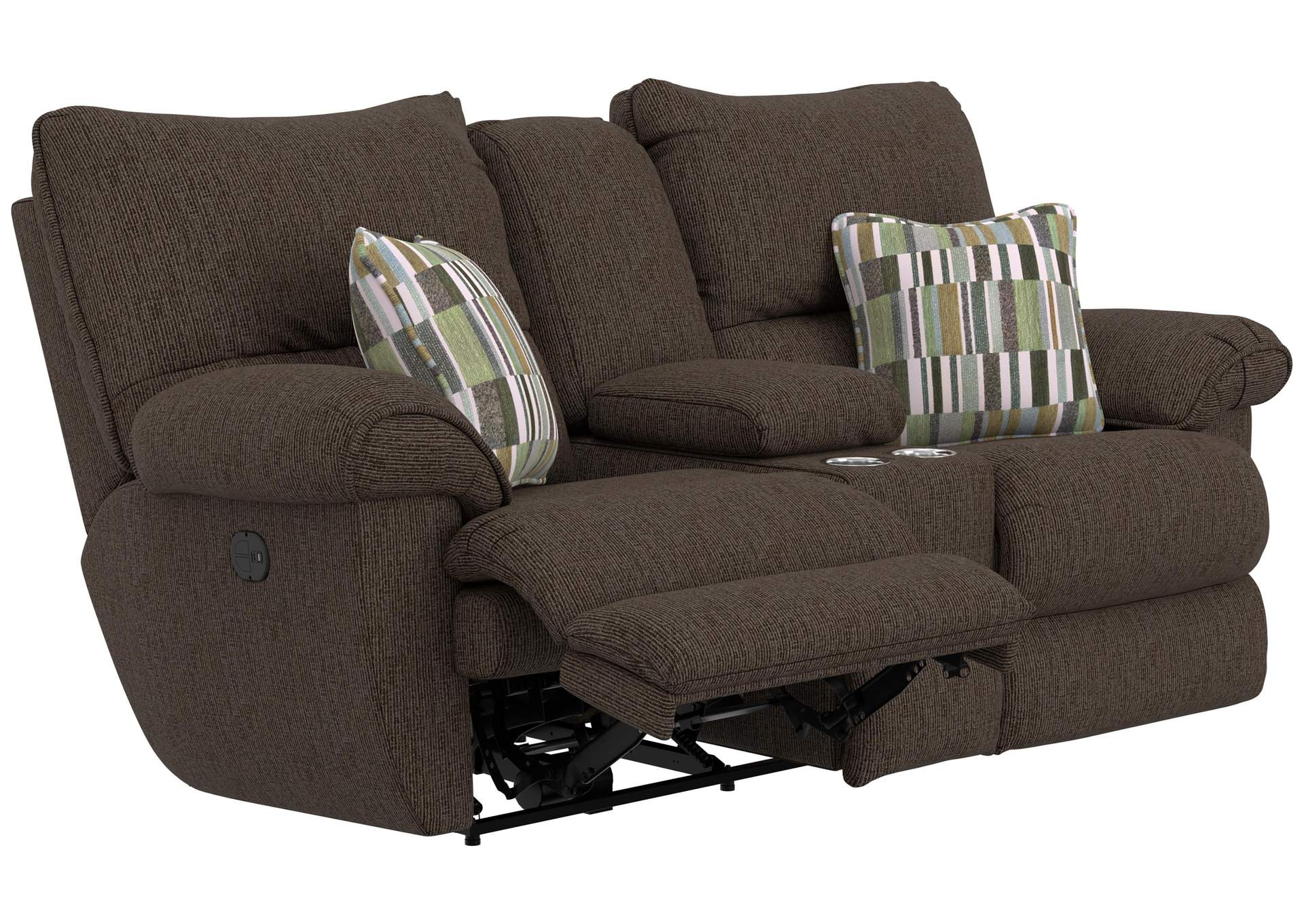 Lenny Power Lay Flat Reclining Console Loveseat image 6