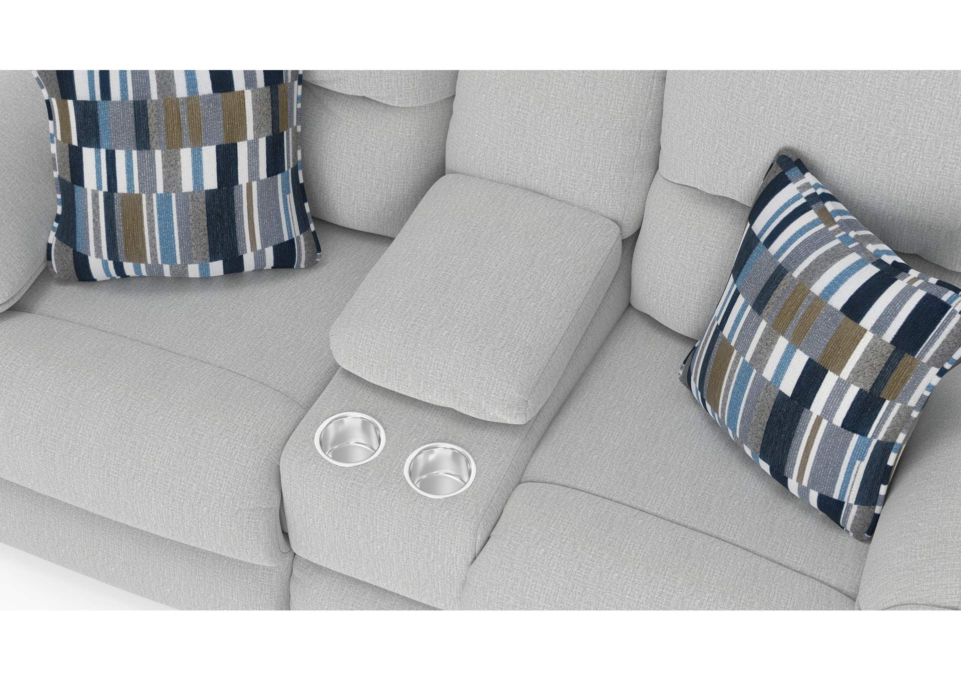 Lenny Power Lay Flat Reclining Console Loveseat image 5