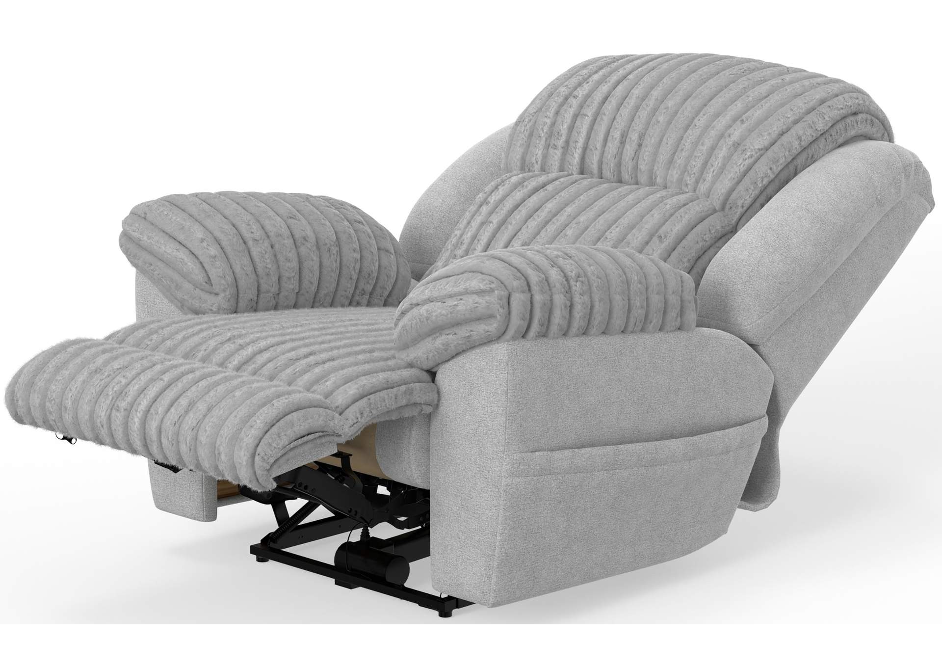 Shaggy Power Lay Flat Recliner with ZERO GRAVITY image 4