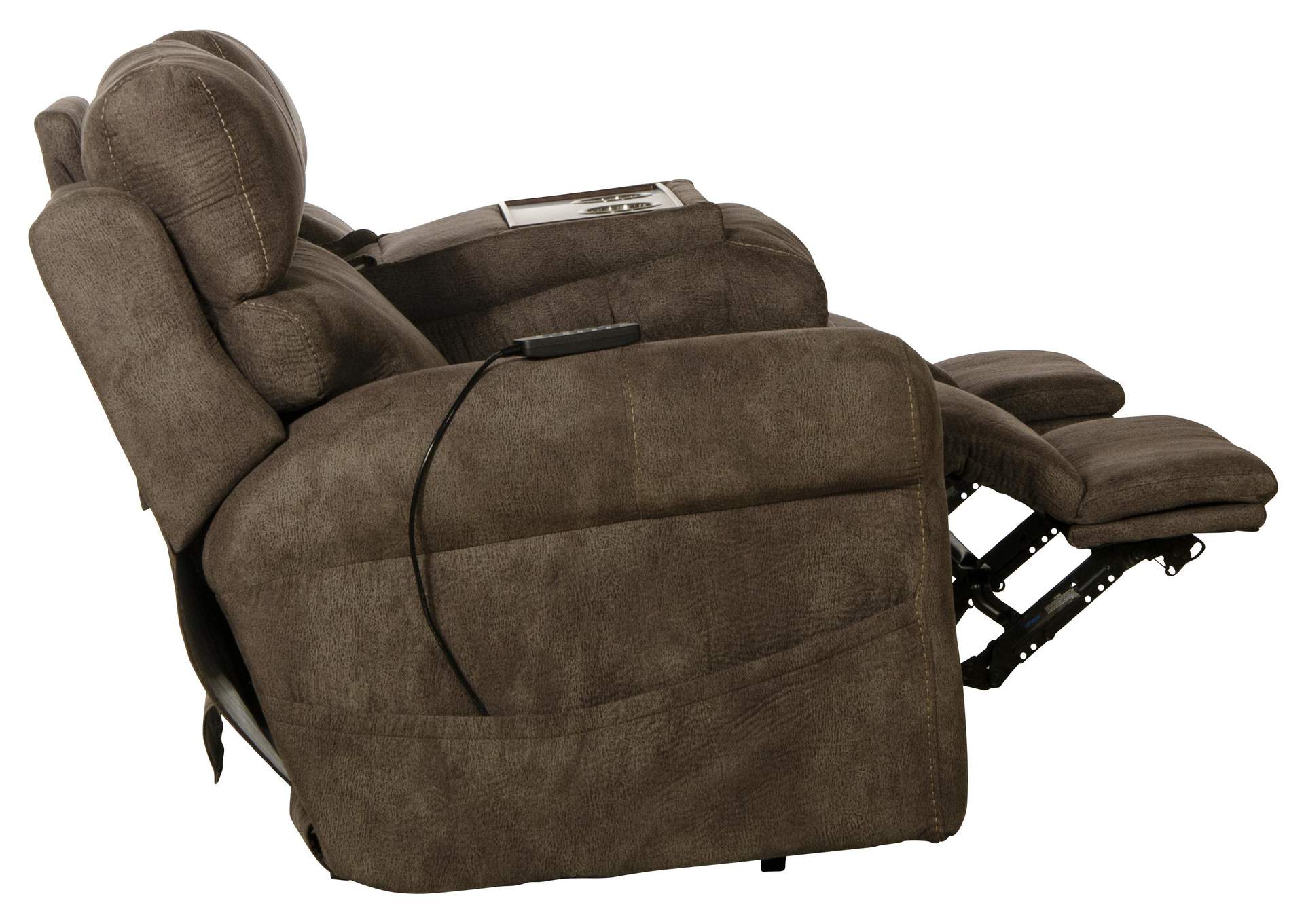 Tranquility Power Headrest Power Layflat Recliner Sofa with Drop Down Table - CR3 Heat and Massageage - Lumbar image 12