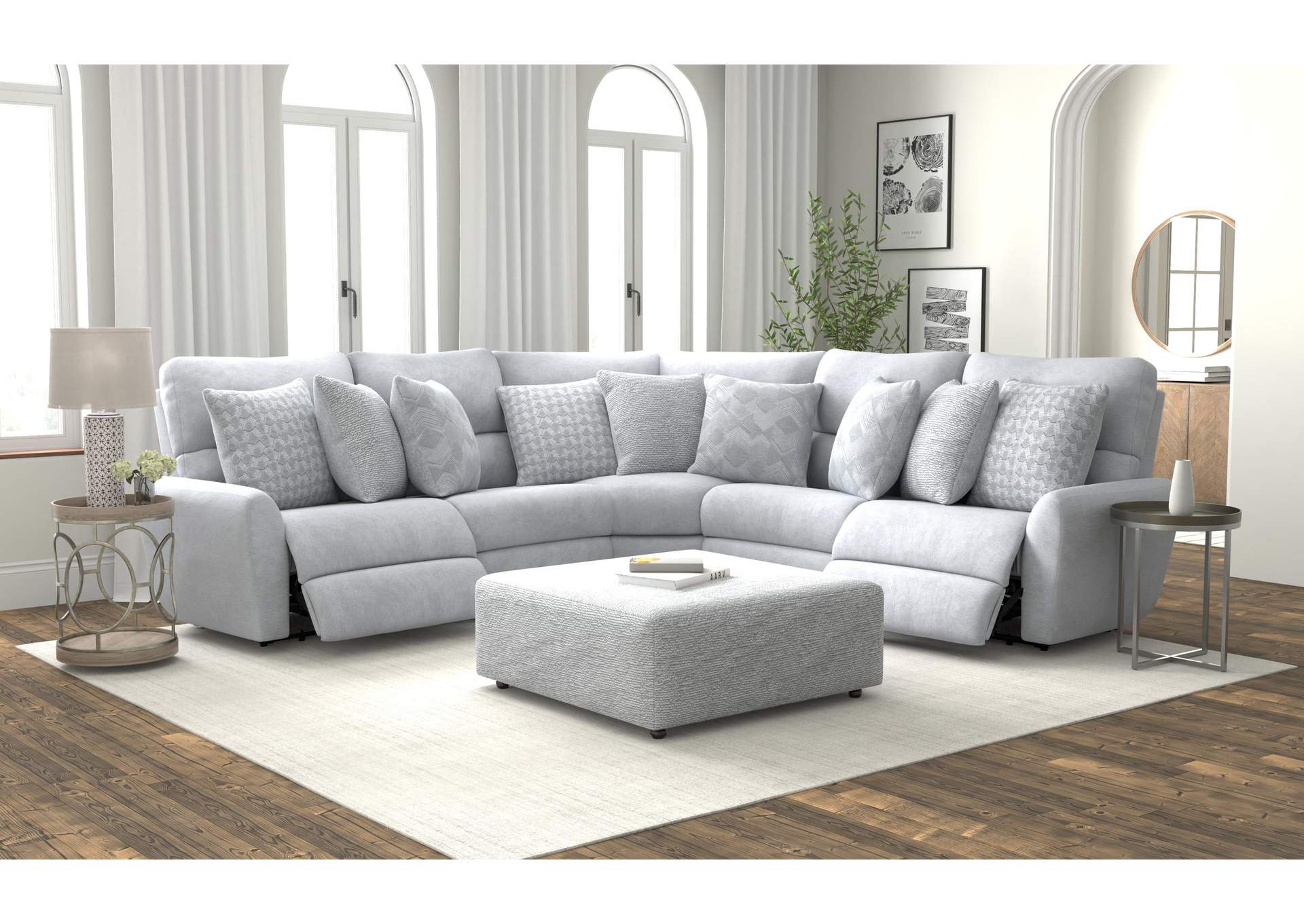 Majesty Castered Cocktail Ottoman image 1