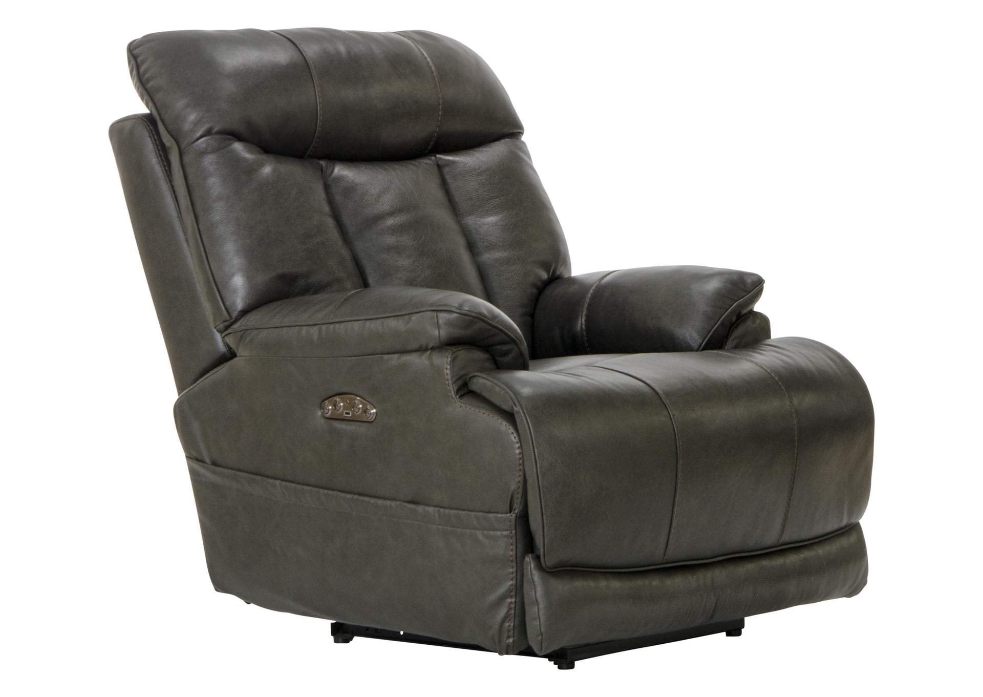 Naples Power Headrest Power Lay Flat Recliner with Extended Ottoman image 3