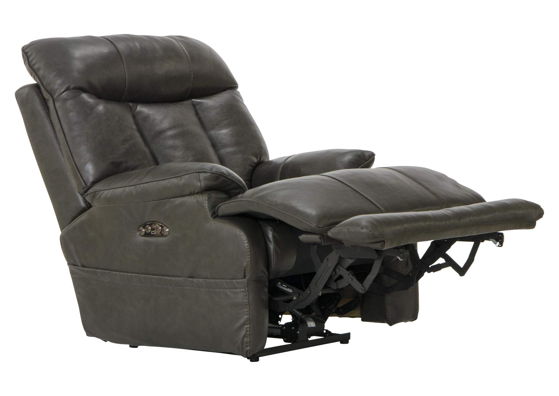 Naples Power Headrest Power Lay Flat Recliner with Extended Ottoman image 4
