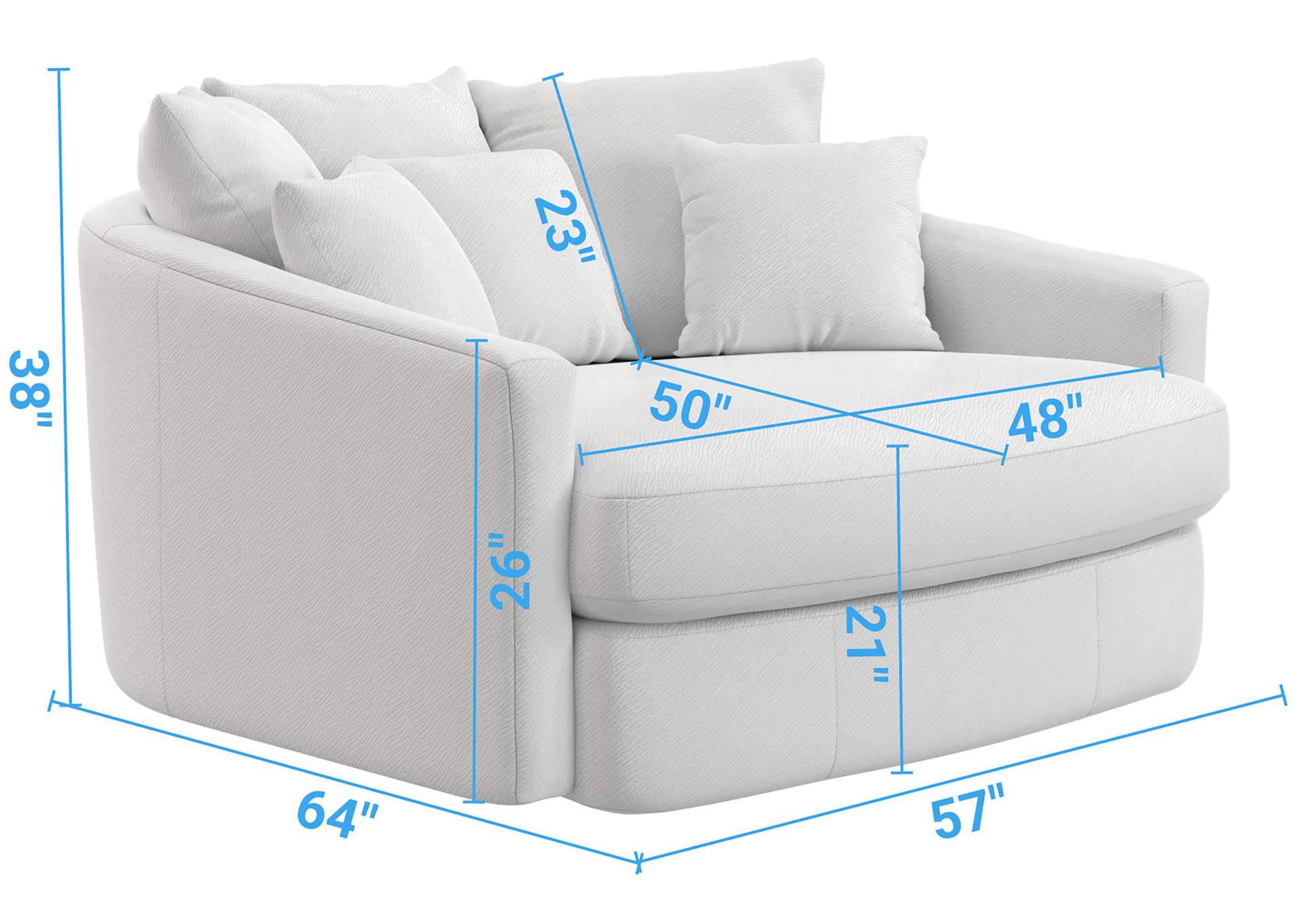 Matty Round Accent Cuddle Chaise image 5