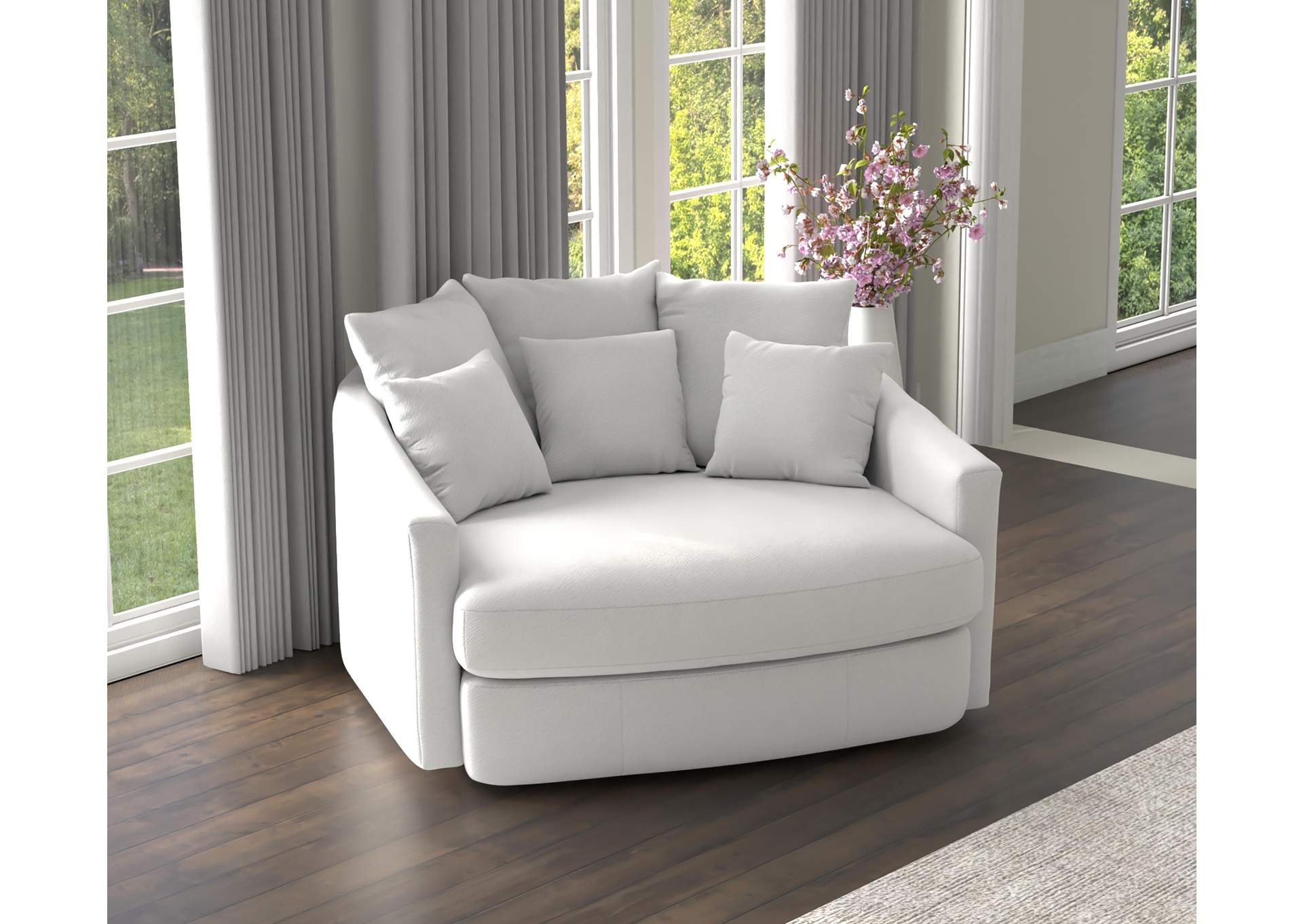 Matty Round Accent Cuddle Chaise image 9