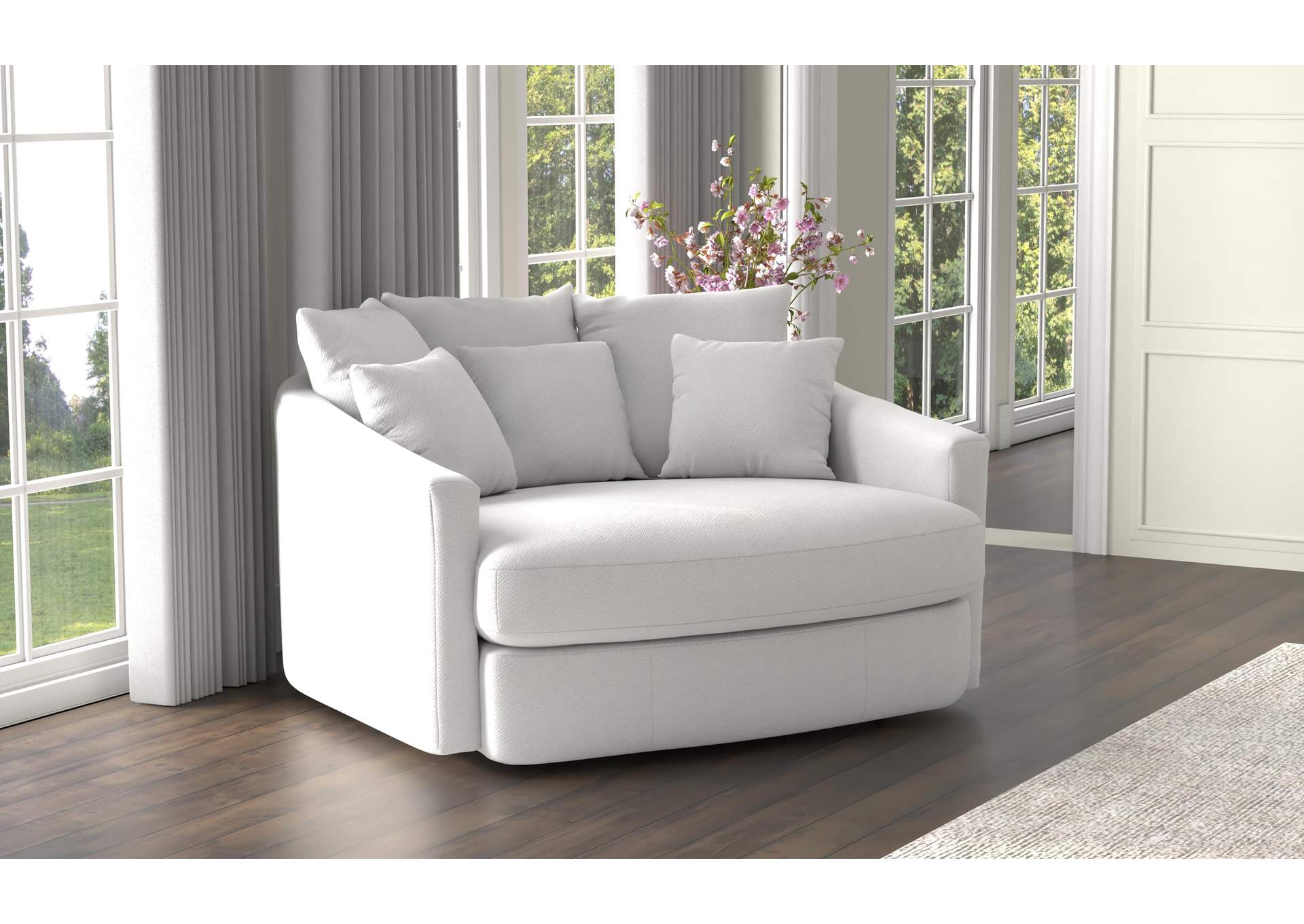Matty Round Accent Cuddle Chaise image 10