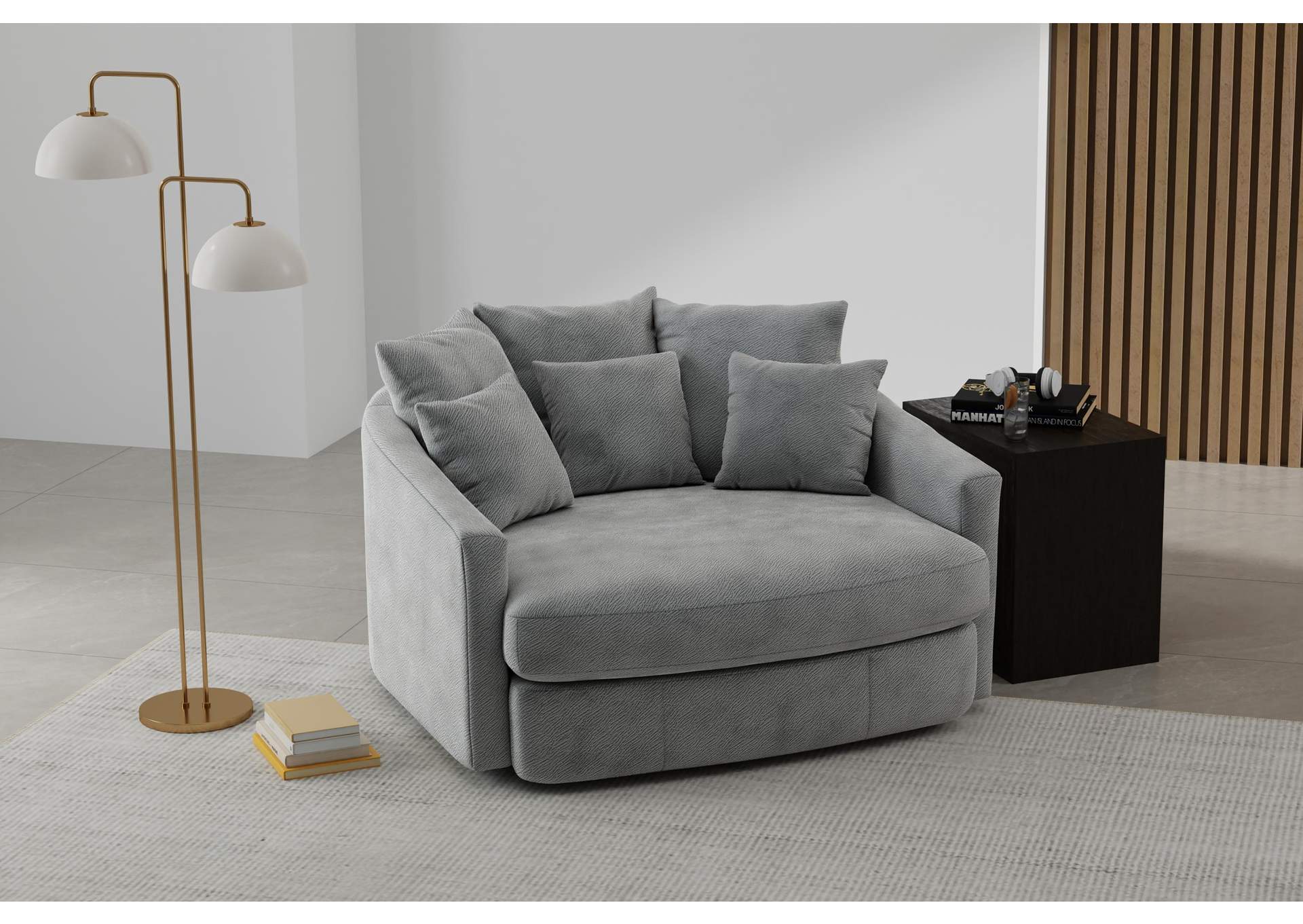 Matty Round Accent Cuddle Chaise image 8