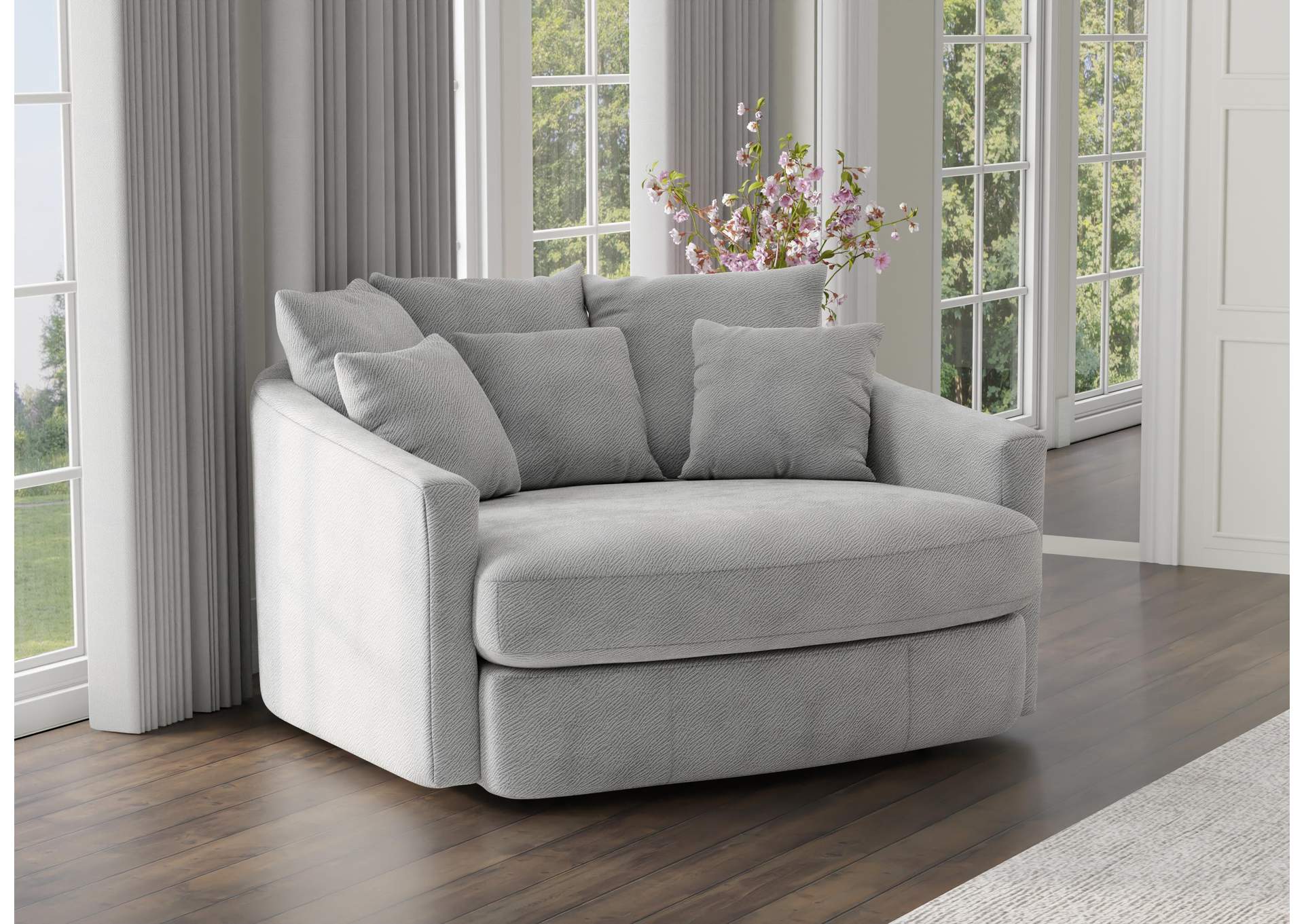 Matty Round Accent Cuddle Chaise image 12