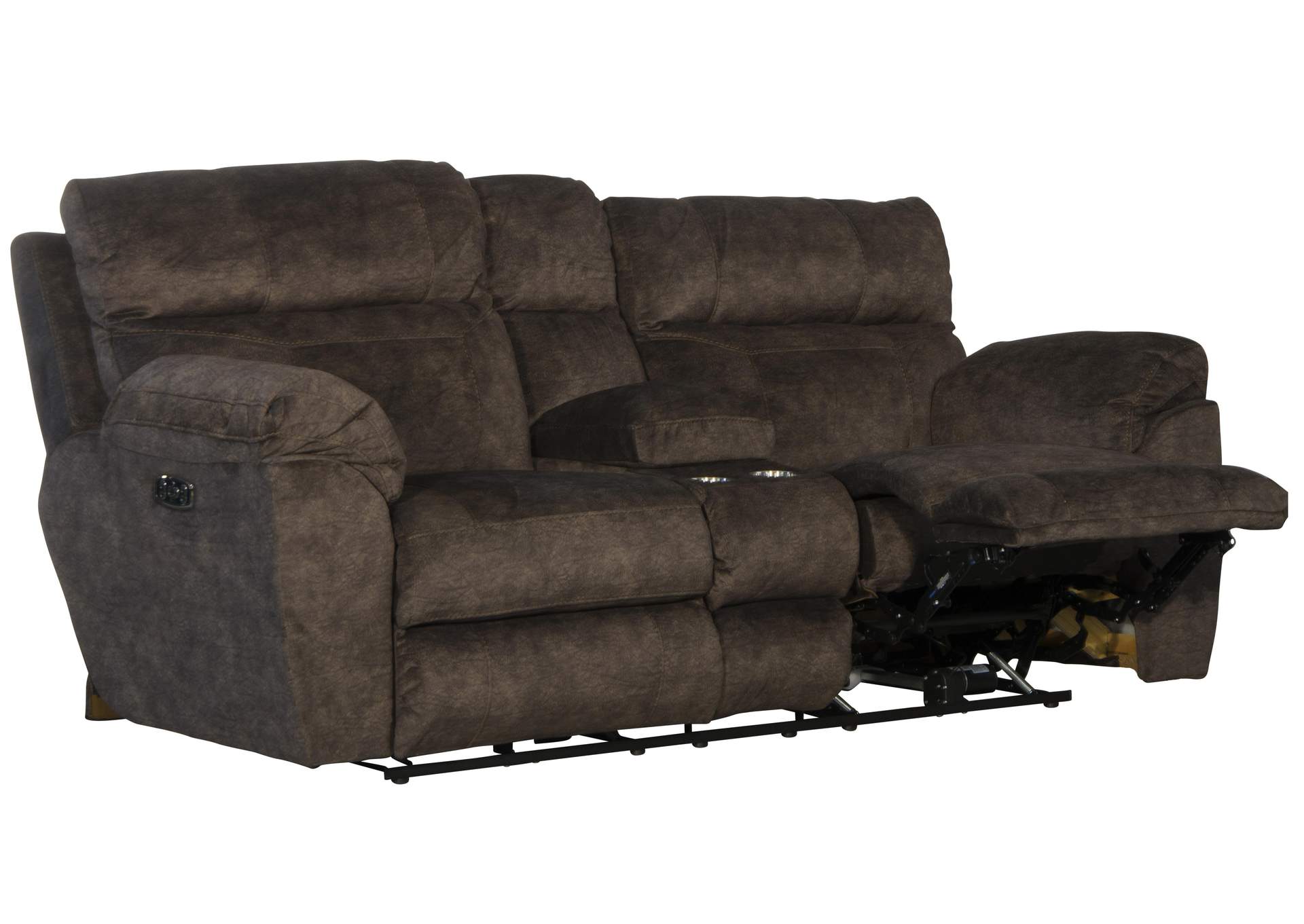 Sedona Power Hdrst with Lumbar Lay Flat Reclining Console Loveseat with Storage and Cupholders image 5