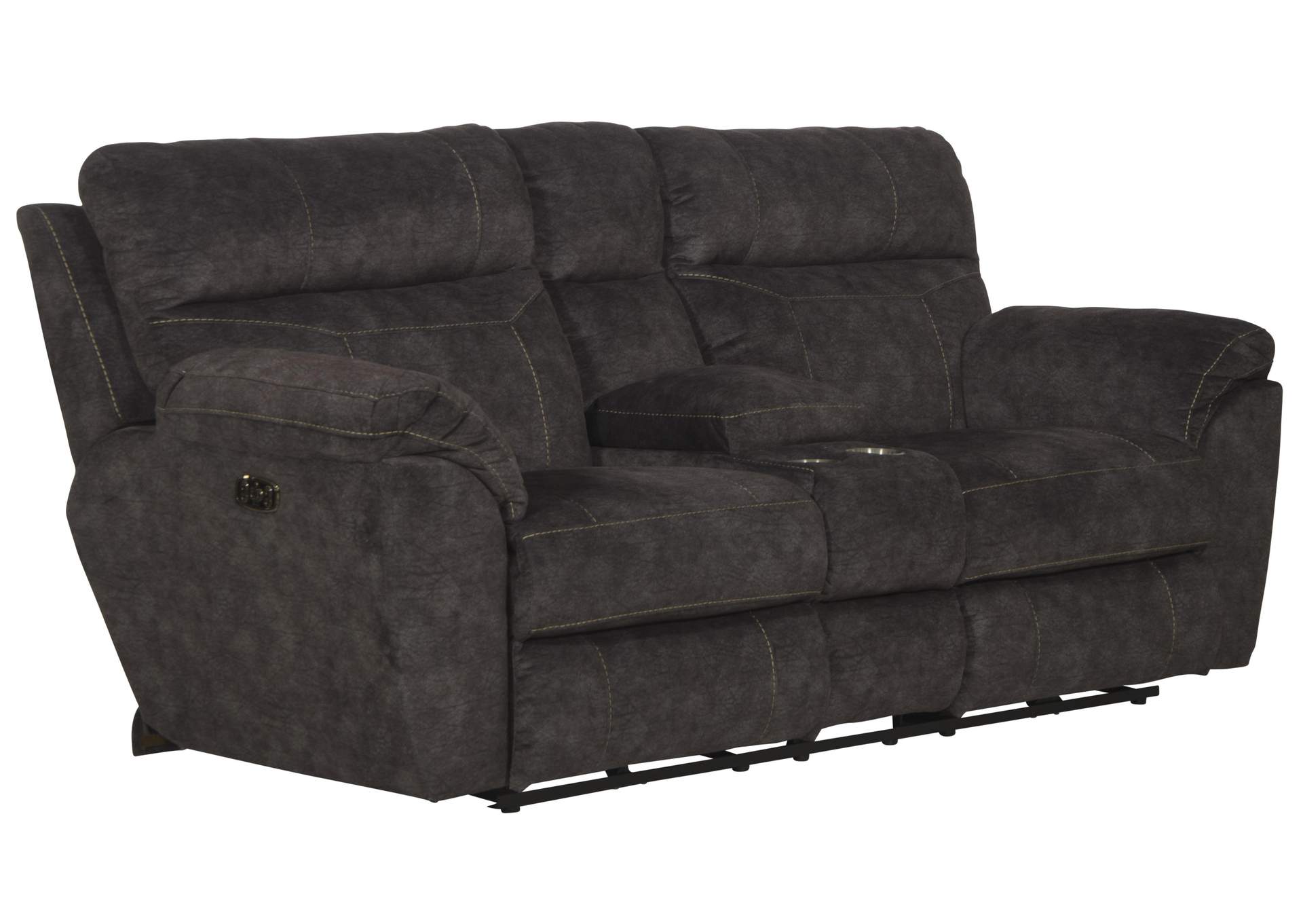 Sedona Power Hdrst with Lumbar Lay Flat Reclining Console Loveseat with Storage and Cupholders image 5