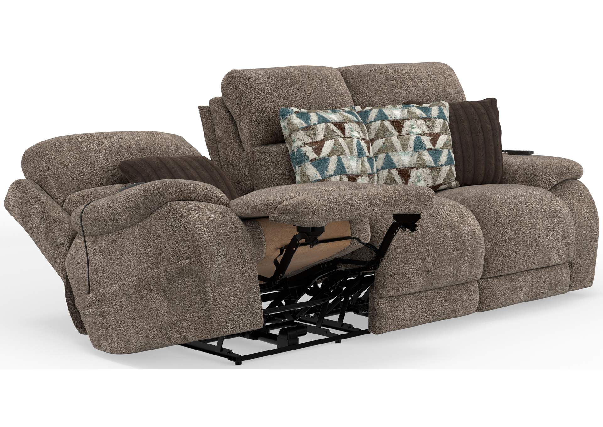 Joya Power Headrest Power Layflat Recliner Sofa with CR3 Heat and Massageage - Lumbar - Zg image 4