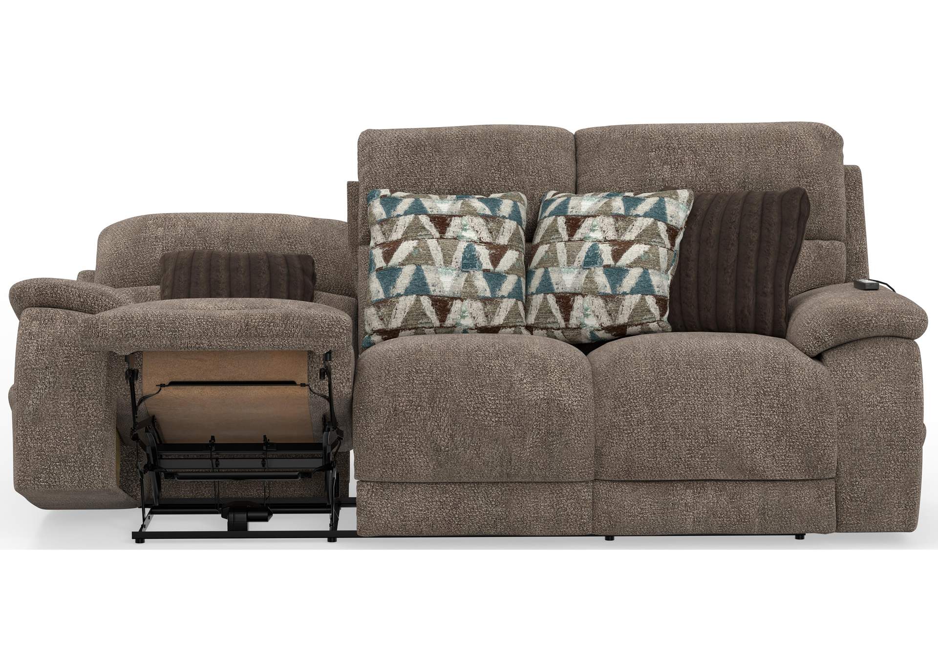 Joya Power Headrest Power Layflat Recliner Sofa with CR3 Heat and Massageage - Lumbar - Zg image 7