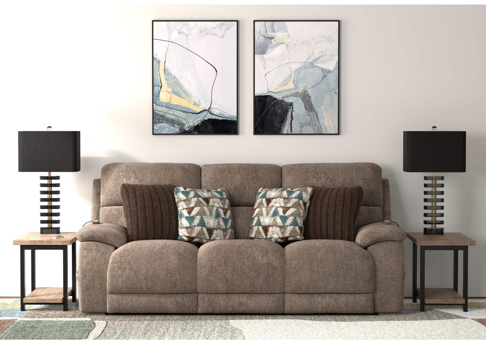 Joya Power Headrest Power Layflat Recliner Sofa with CR3 Heat and Massageage - Lumbar - Zg image 9