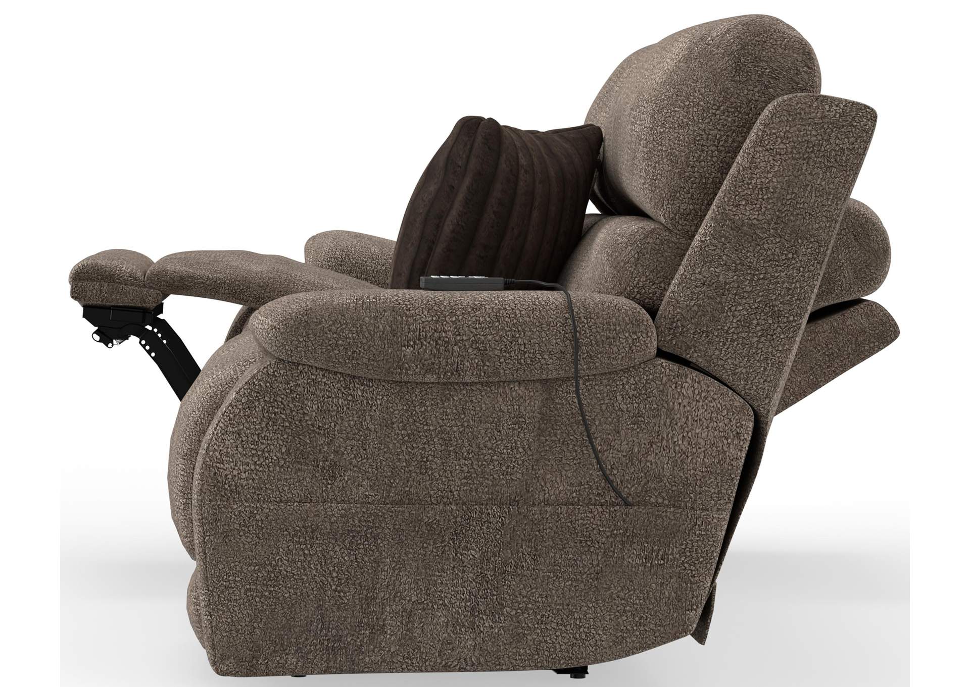 Joya Power Headrest Power Layflat Recliner Sofa with CR3 Heat and Massageage - Lumbar - Zg image 12