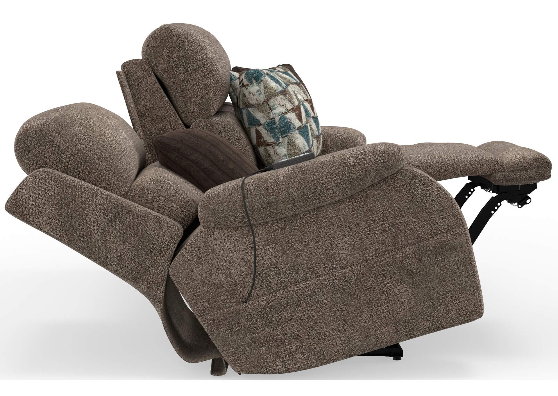 Joya Power Headrest Power Layflat Recliner Sofa with CR3 Heat and Massageage - Lumbar - Zg image 10